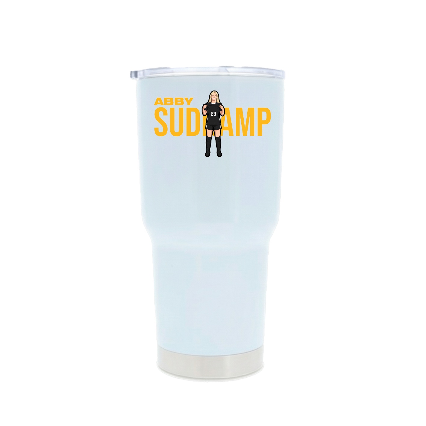 30oz Stainless Steel Tumbler — Player Name in White