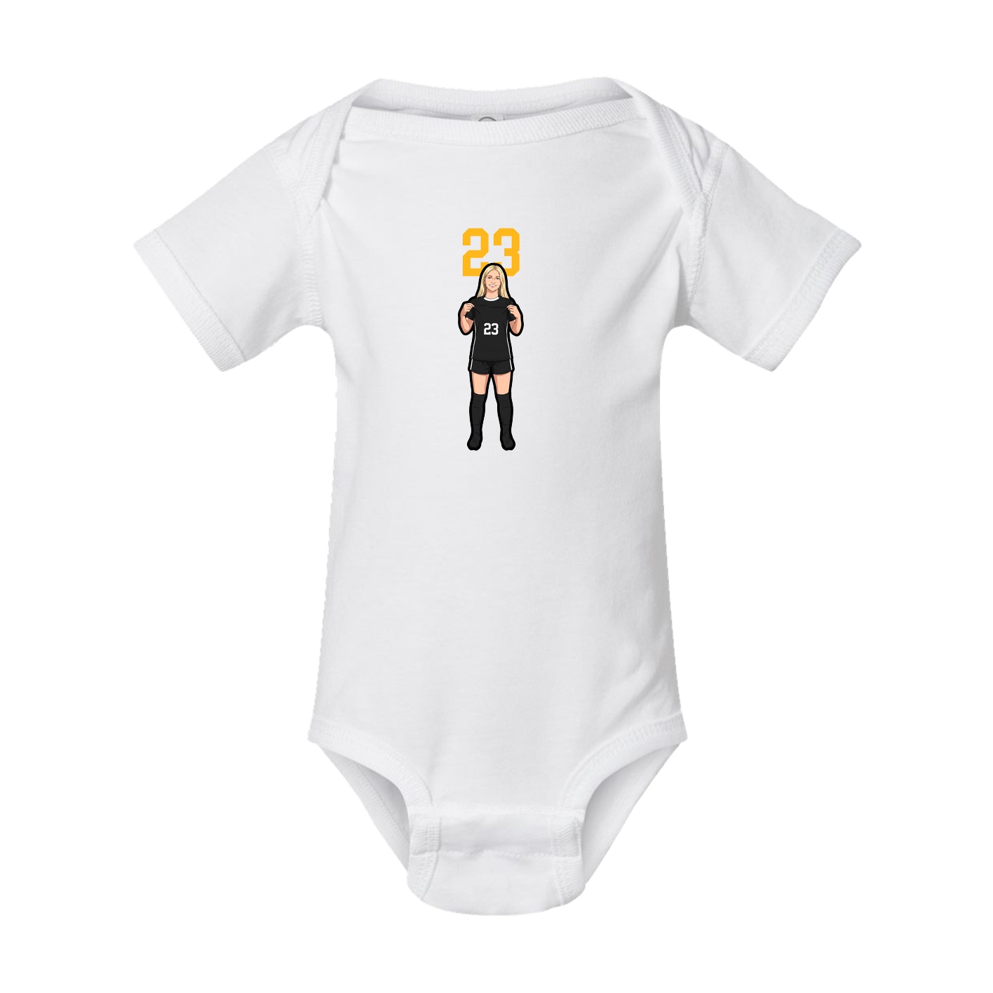 Baby Onesie — Number Top in White