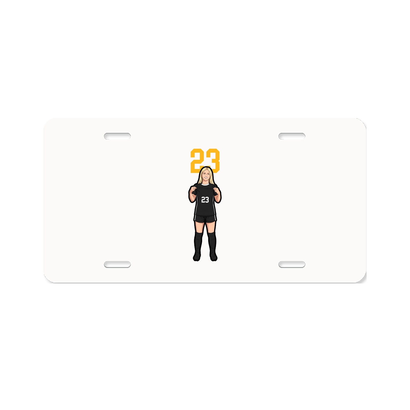 License Plate — Number Top in Classic
