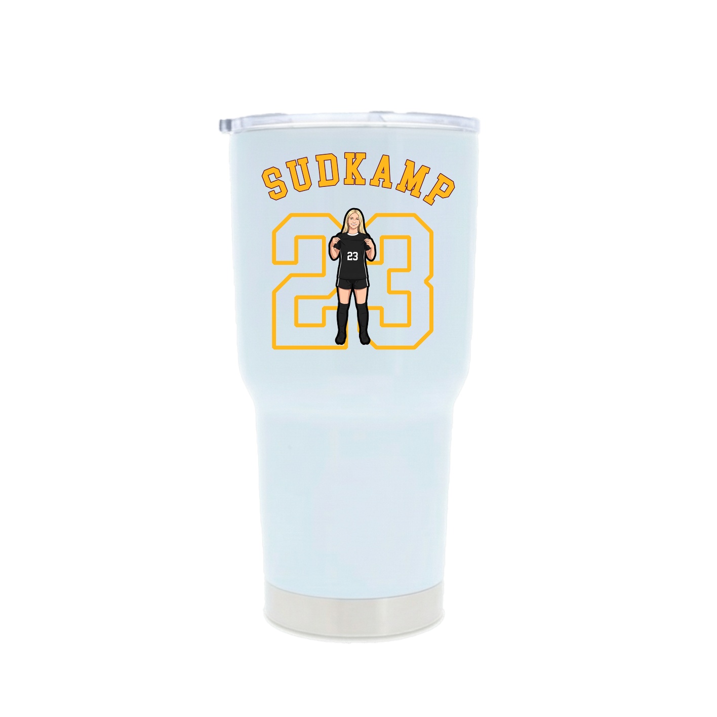 30oz Stainless Steel Tumbler — Shirsey Arch in White