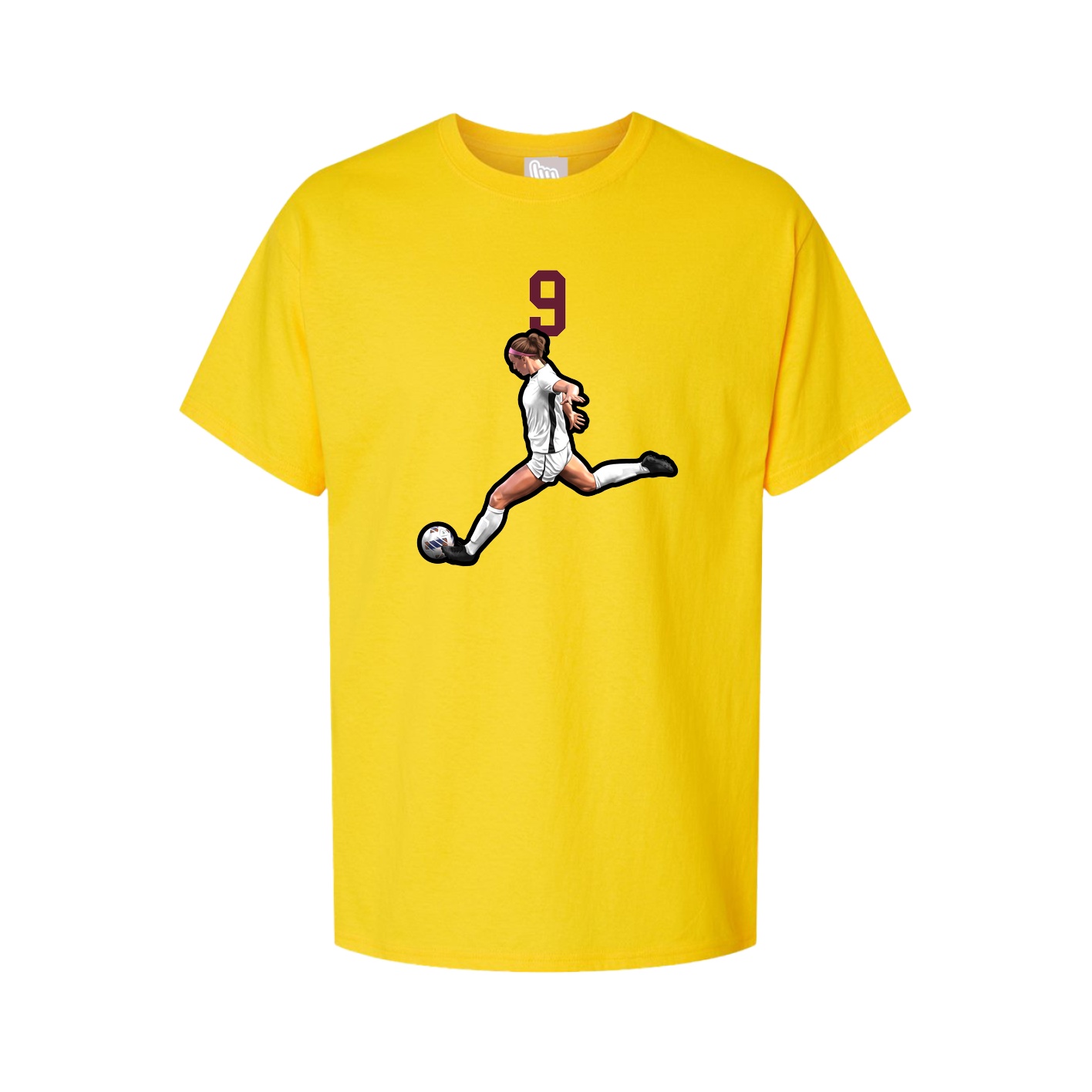 Youth Tee — Number Top in Gold