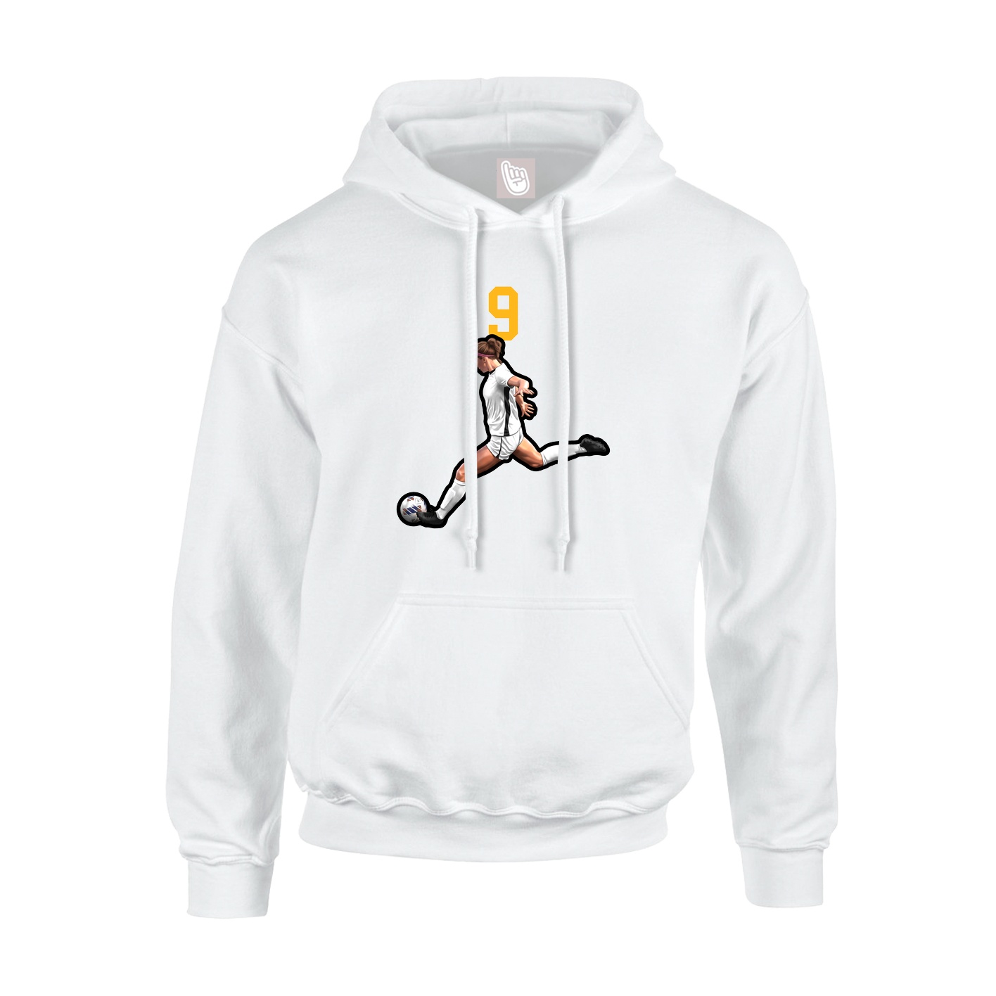 Youth Hoodie — Number Top in White