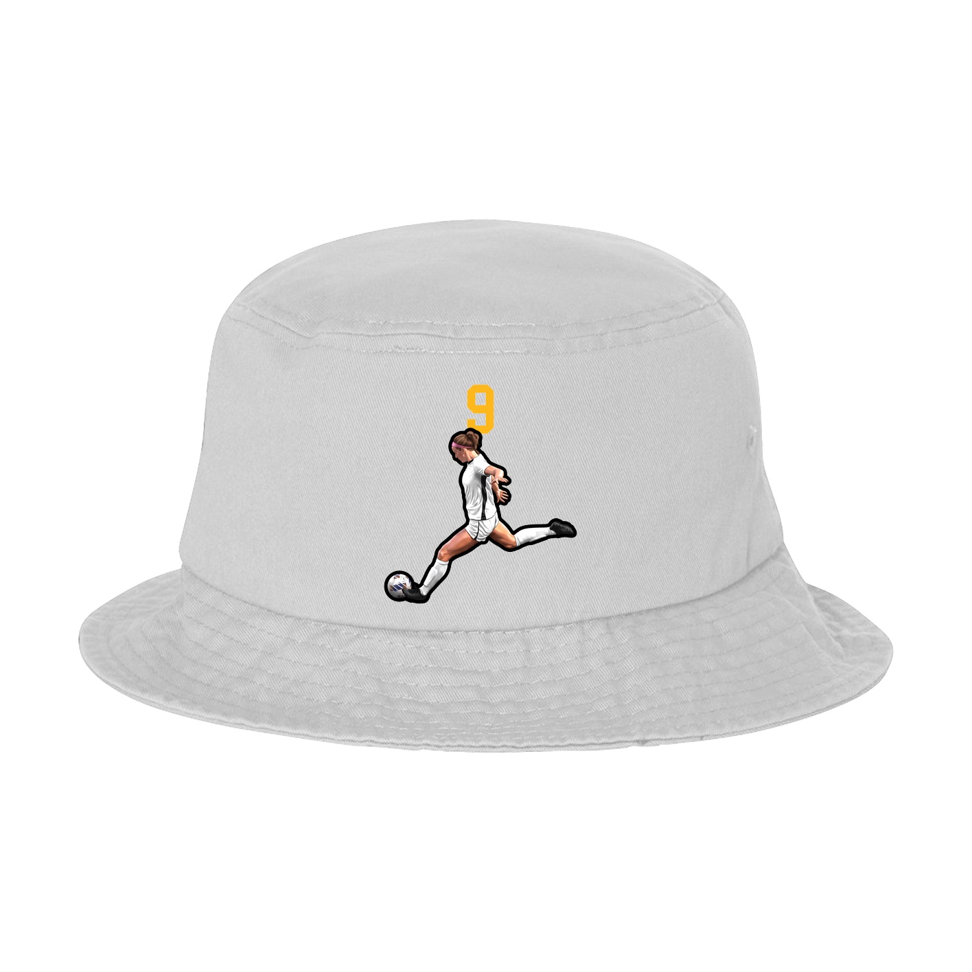 Bucket Cap — Number Top in White