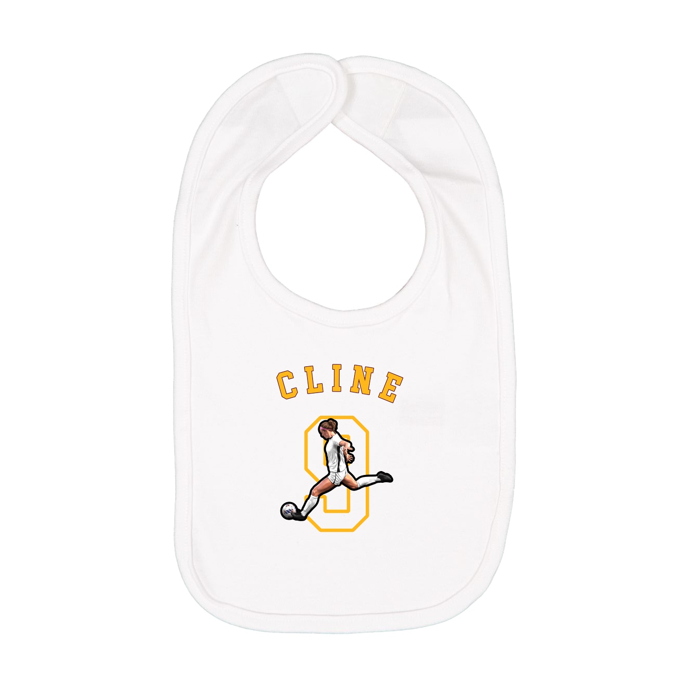 Infant Bib — Shirsey Arch in White