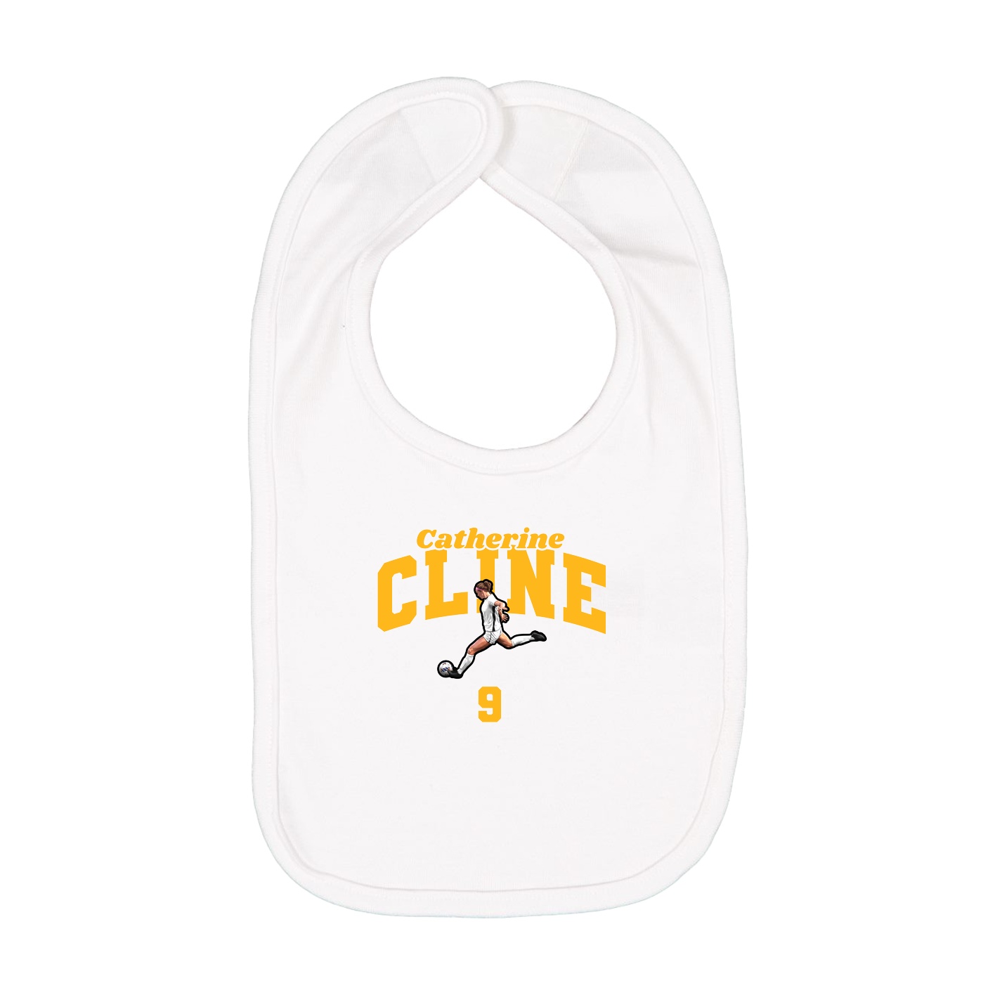 Infant Bib — Signature Arch in White