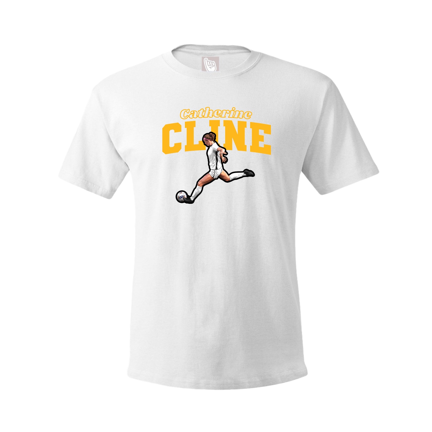 Youth Tee — Name Arch in White