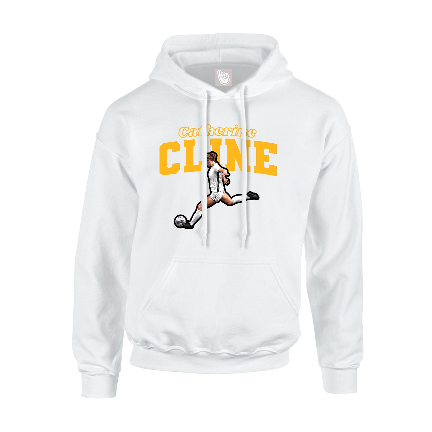 Hoodie — Name Arch in White