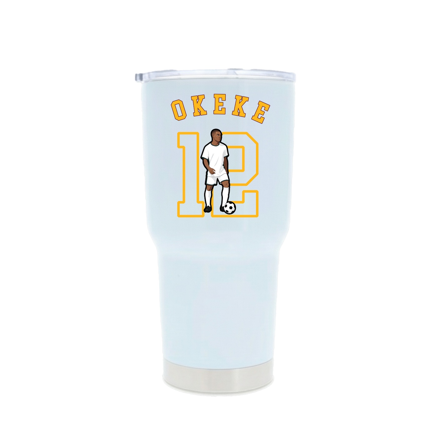 30oz Stainless Steel Tumbler — Shirsey Arch in White