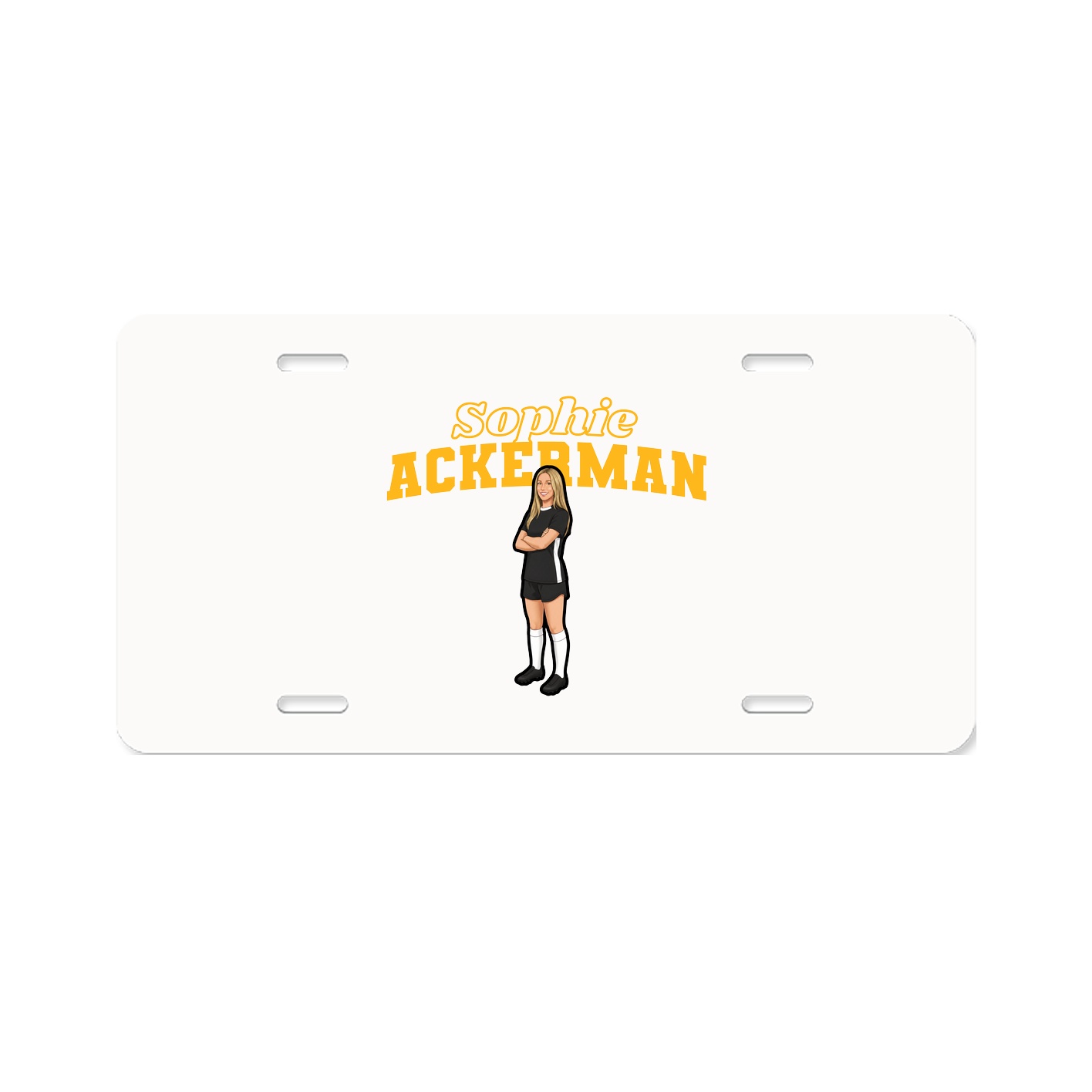 License Plate — Name Arch in Classic
