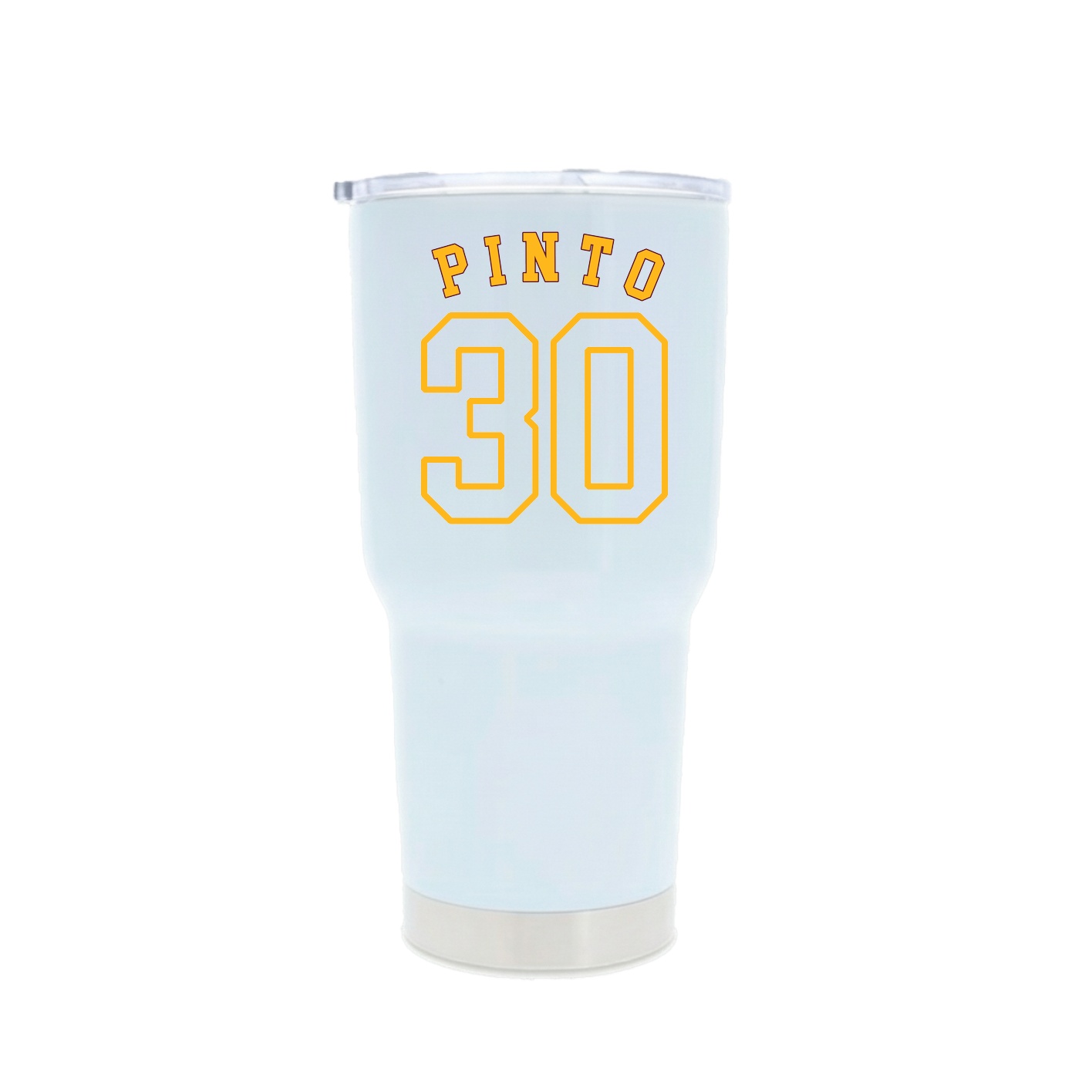 30oz Stainless Steel Tumbler — Shirsey Arch in White