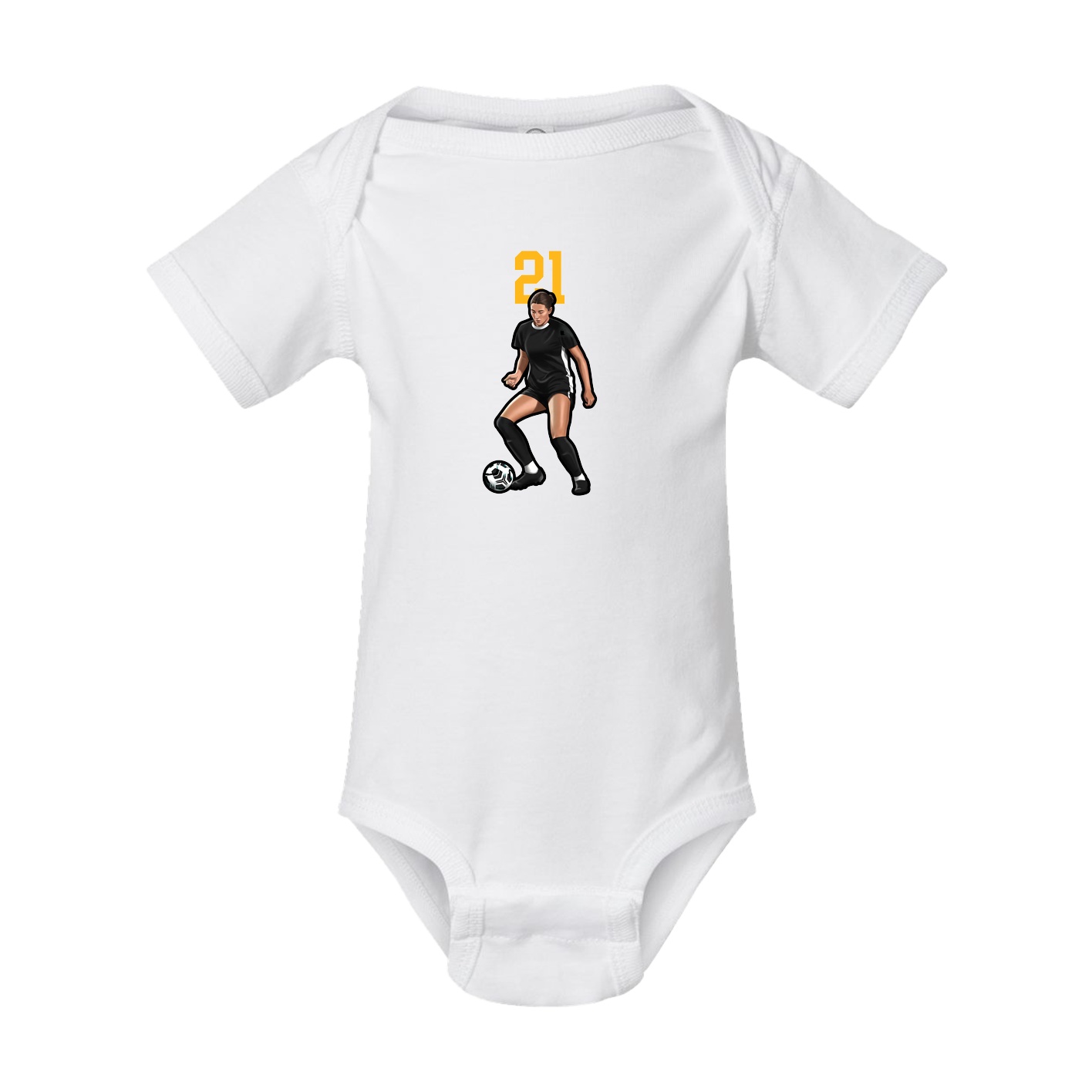 Baby Onesie — Number Top in White