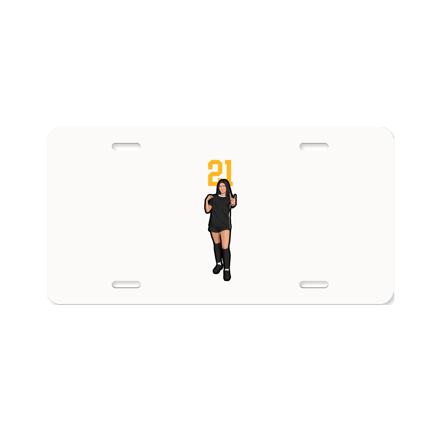 License Plate — Number Top in Classic