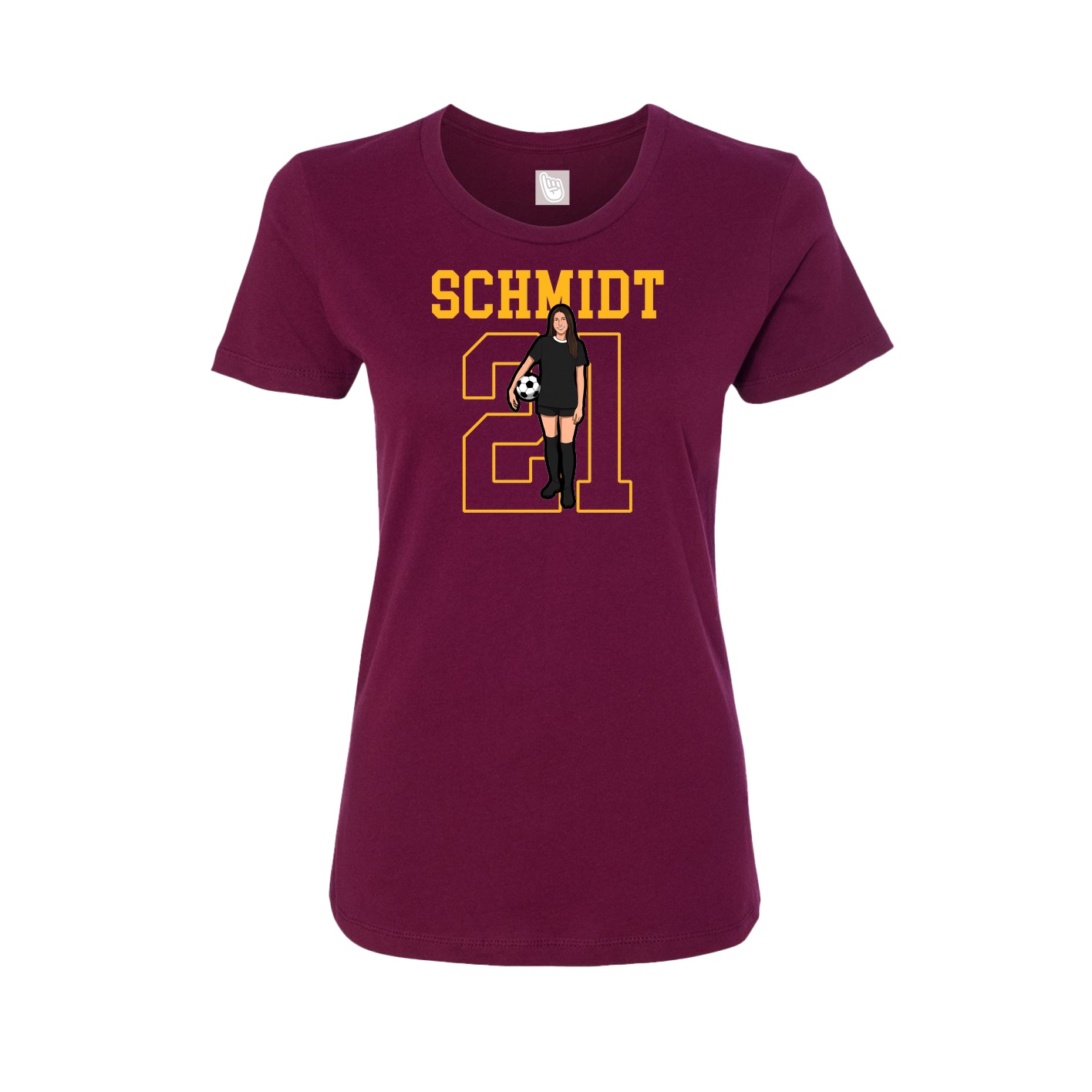Fitted Women's Tee — Shirsey in Maroon