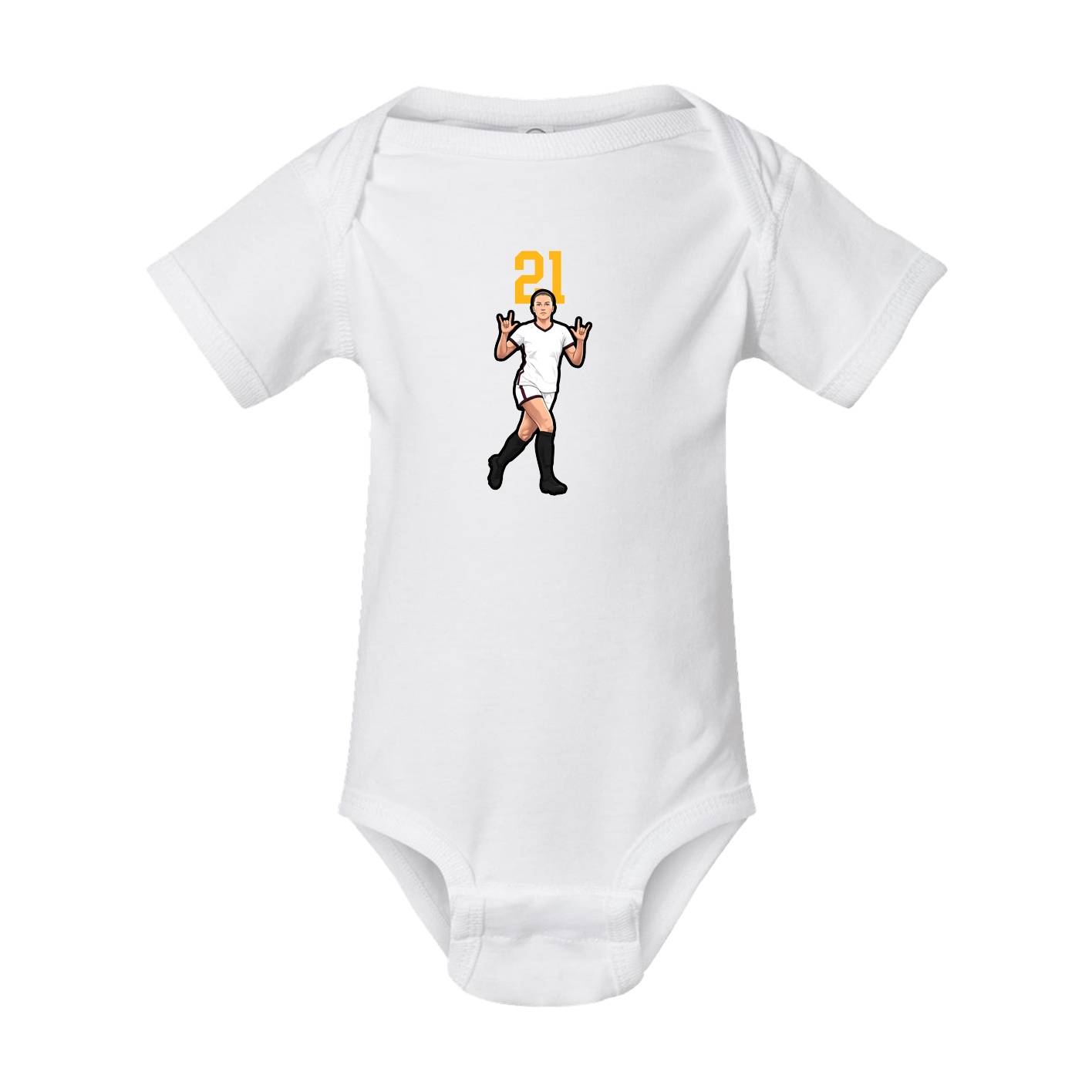 Baby Onesie — Number Top in White