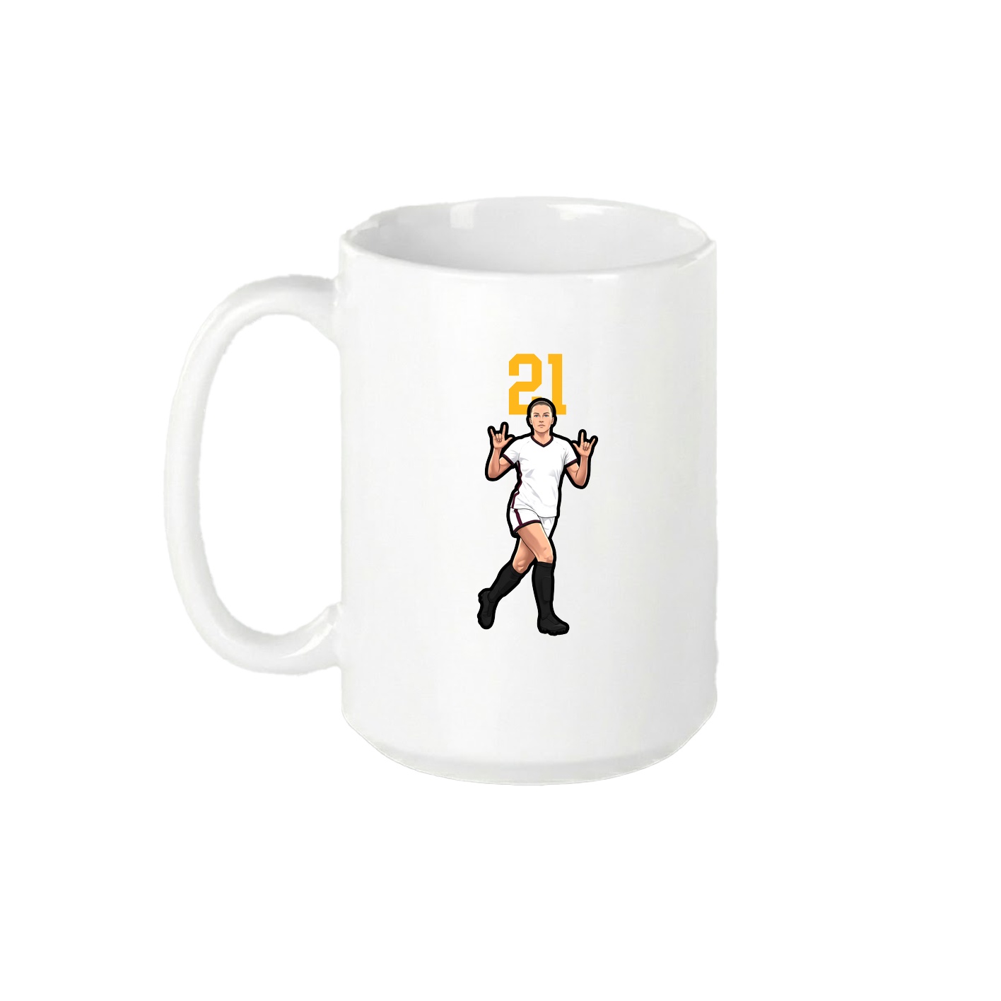 15oz Coffee Mug — Number Top in White