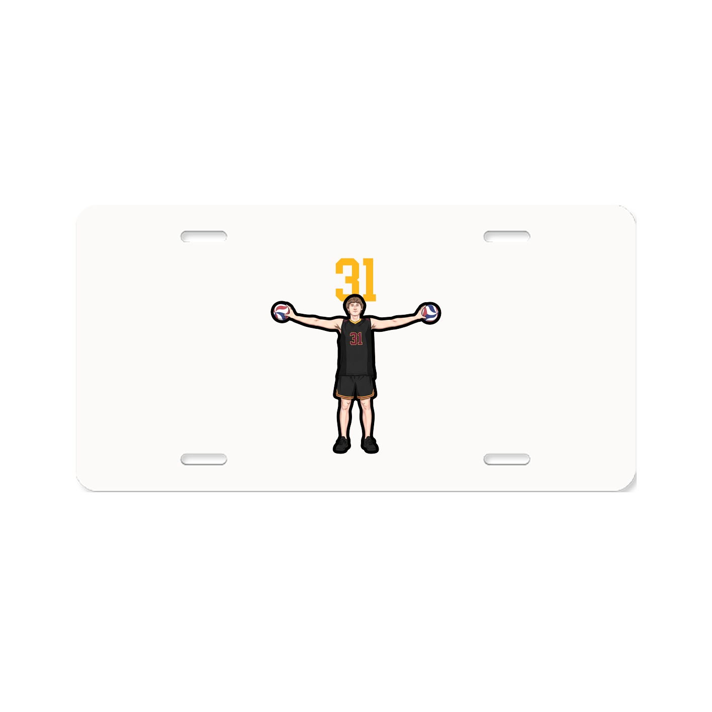 License Plate — Number Top in Classic