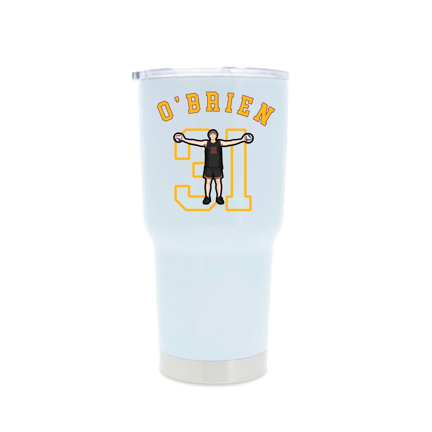 30oz Stainless Steel Tumbler — Shirsey Arch in White