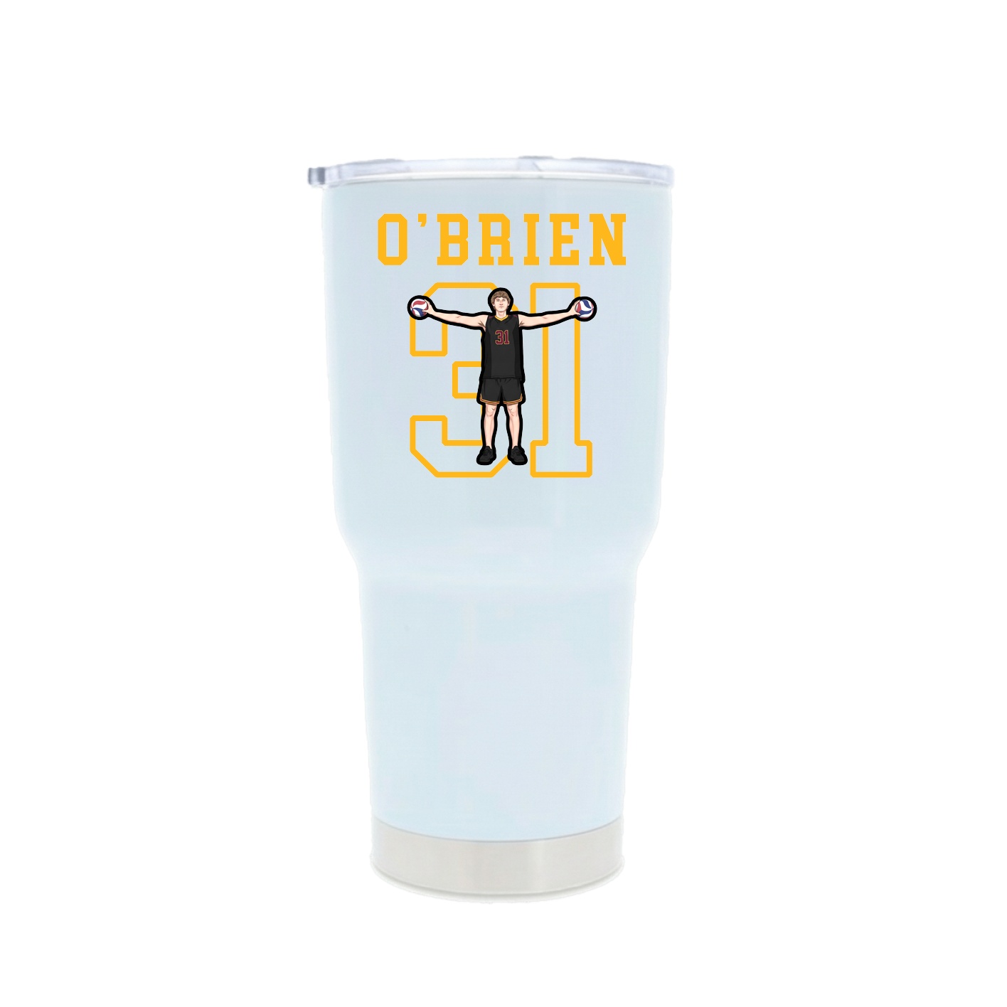 30oz Stainless Steel Tumbler — Shirsey in White