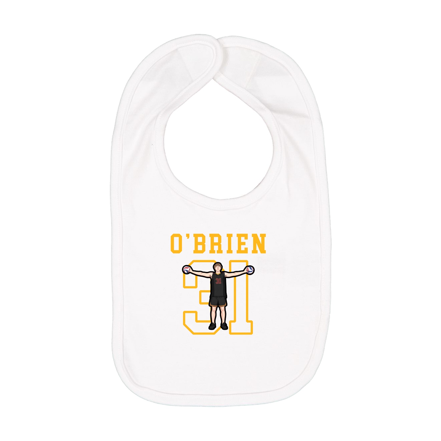 Infant Bib — Shirsey in White