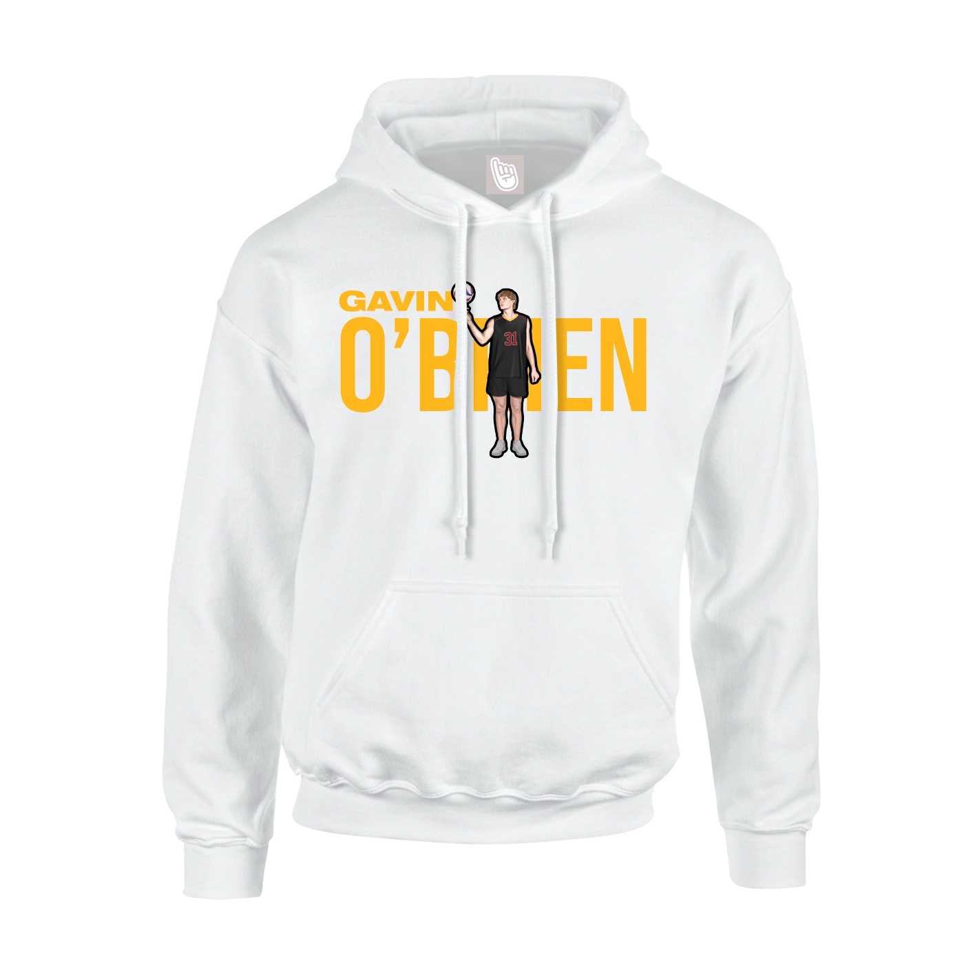 Youth Hoodie — Player Name in White