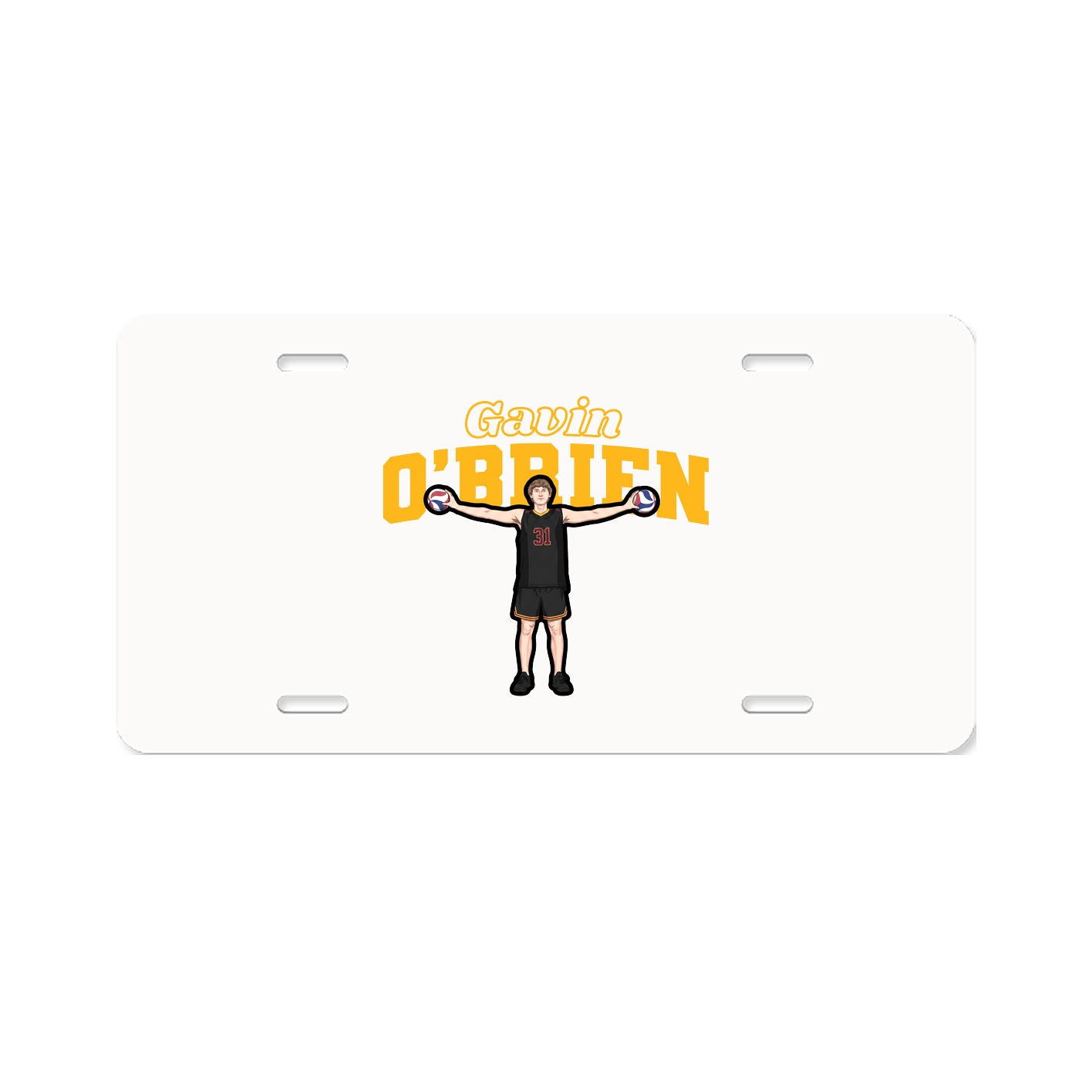 License Plate — Name Arch in Classic