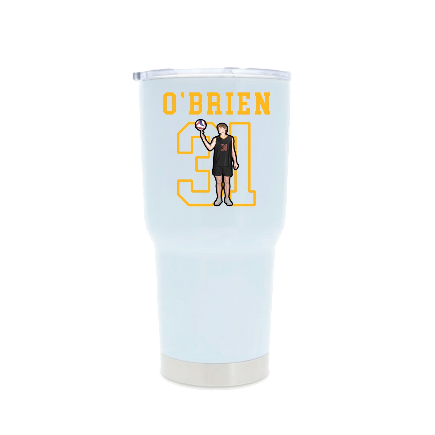 30oz Stainless Steel Tumbler — Shirsey in White