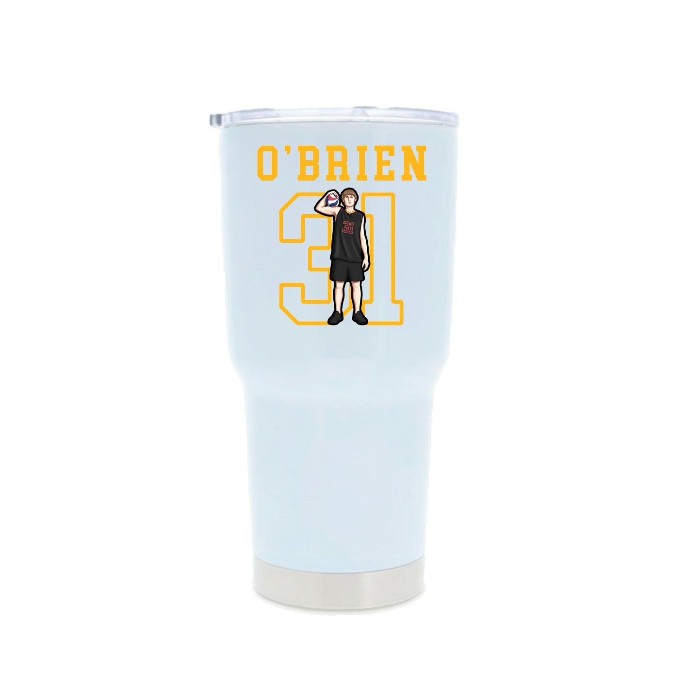 30oz Stainless Steel Tumbler — Shirsey in White