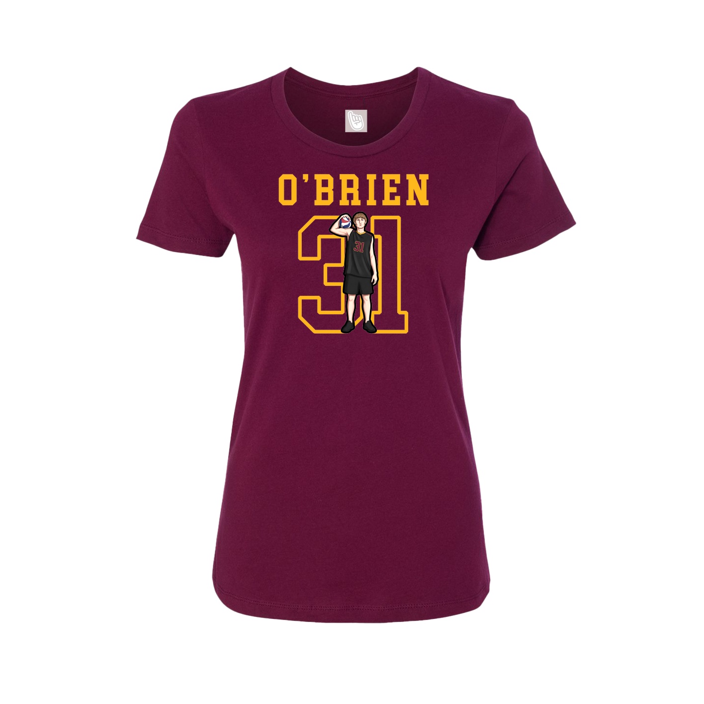 Fitted Women's Tee — Shirsey in Maroon