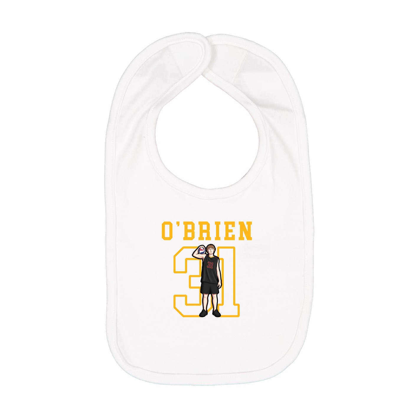 Infant Bib — Shirsey in White