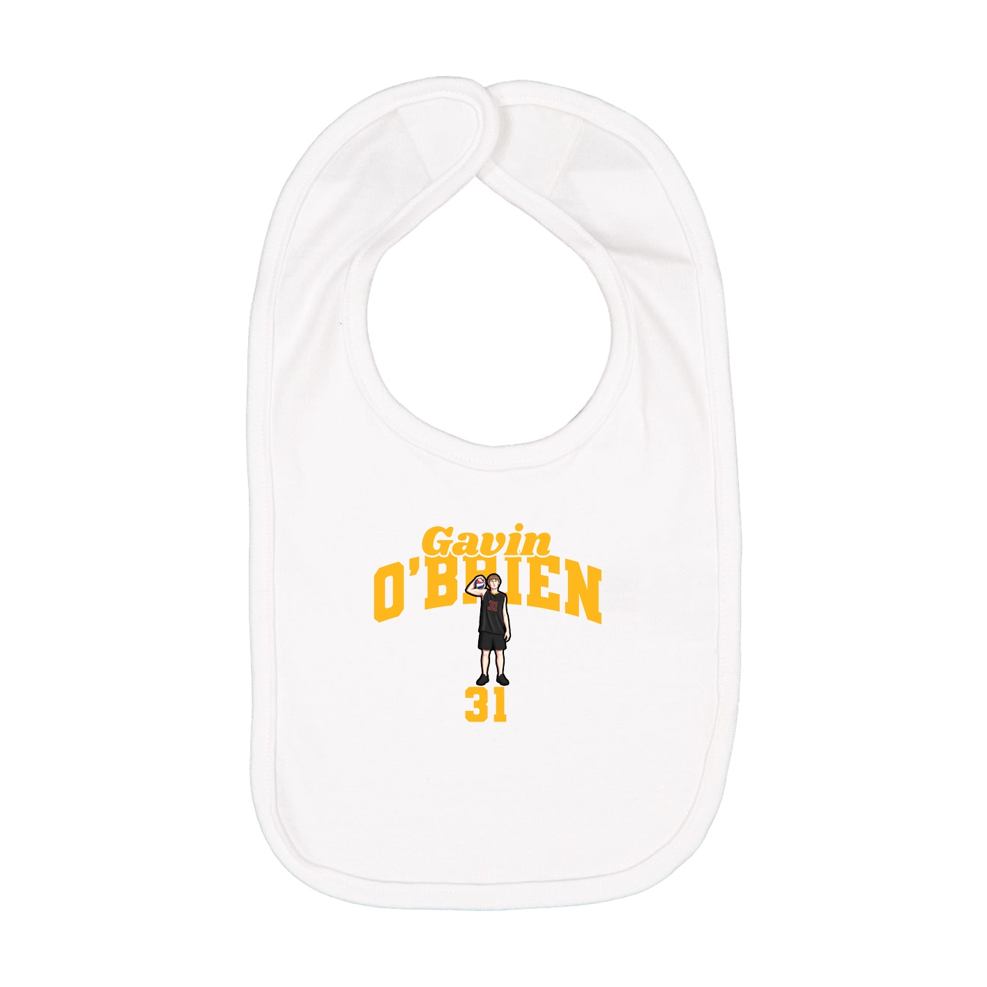 Infant Bib — Signature Arch in White