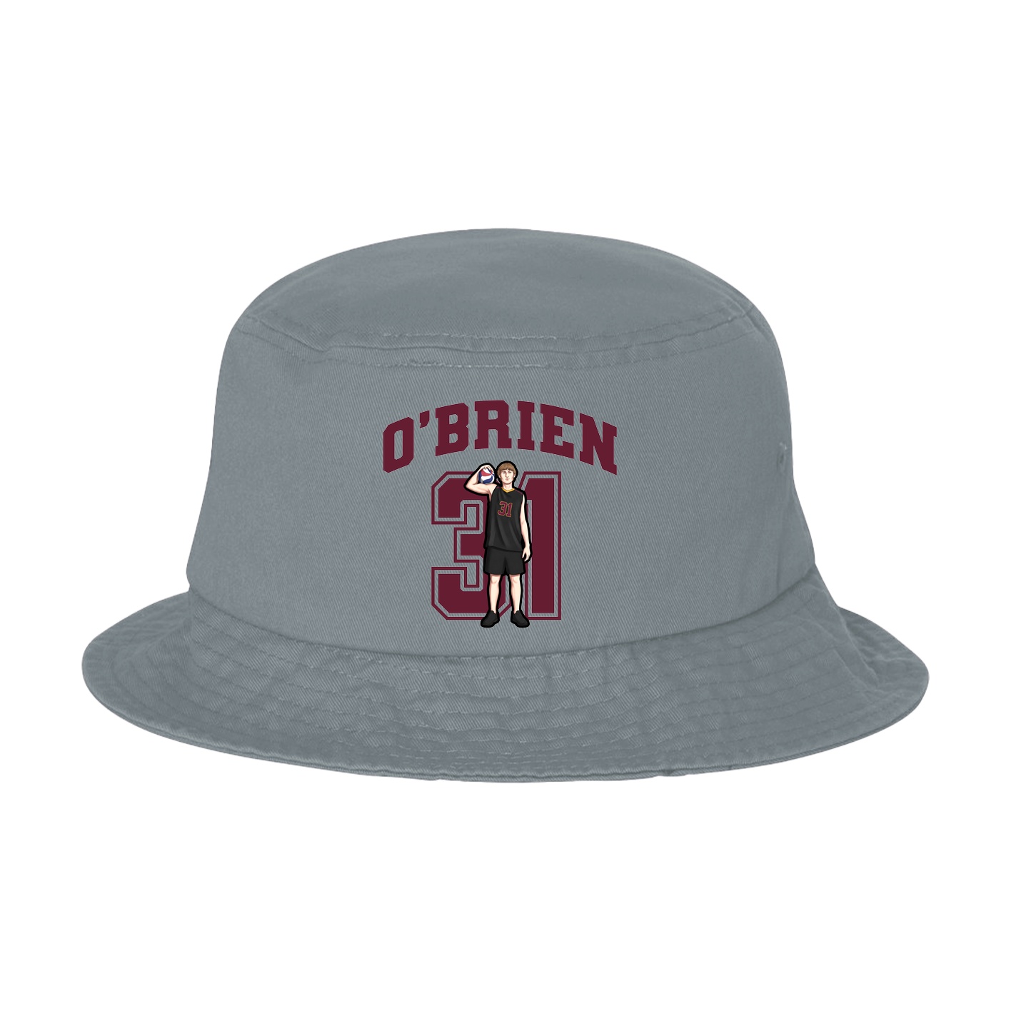 Bucket Cap — Number in Grey