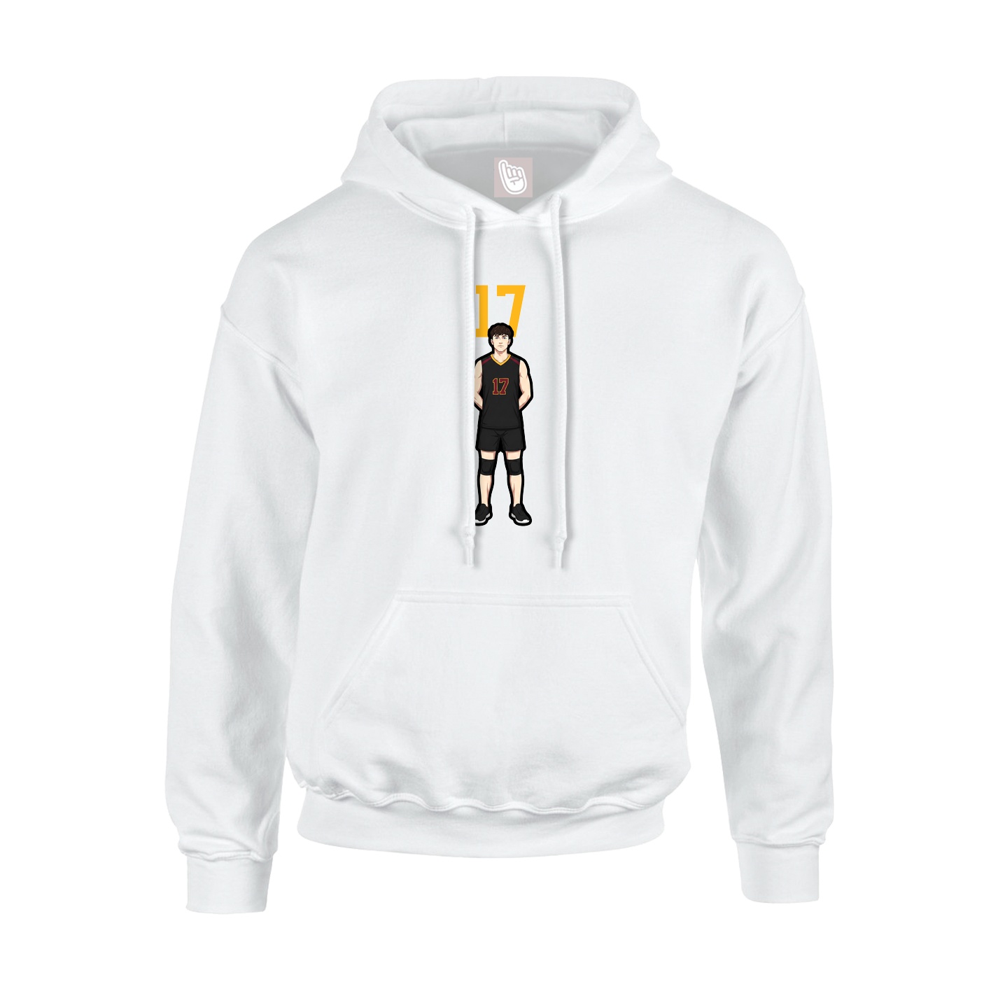 Hoodie — Number Top in White