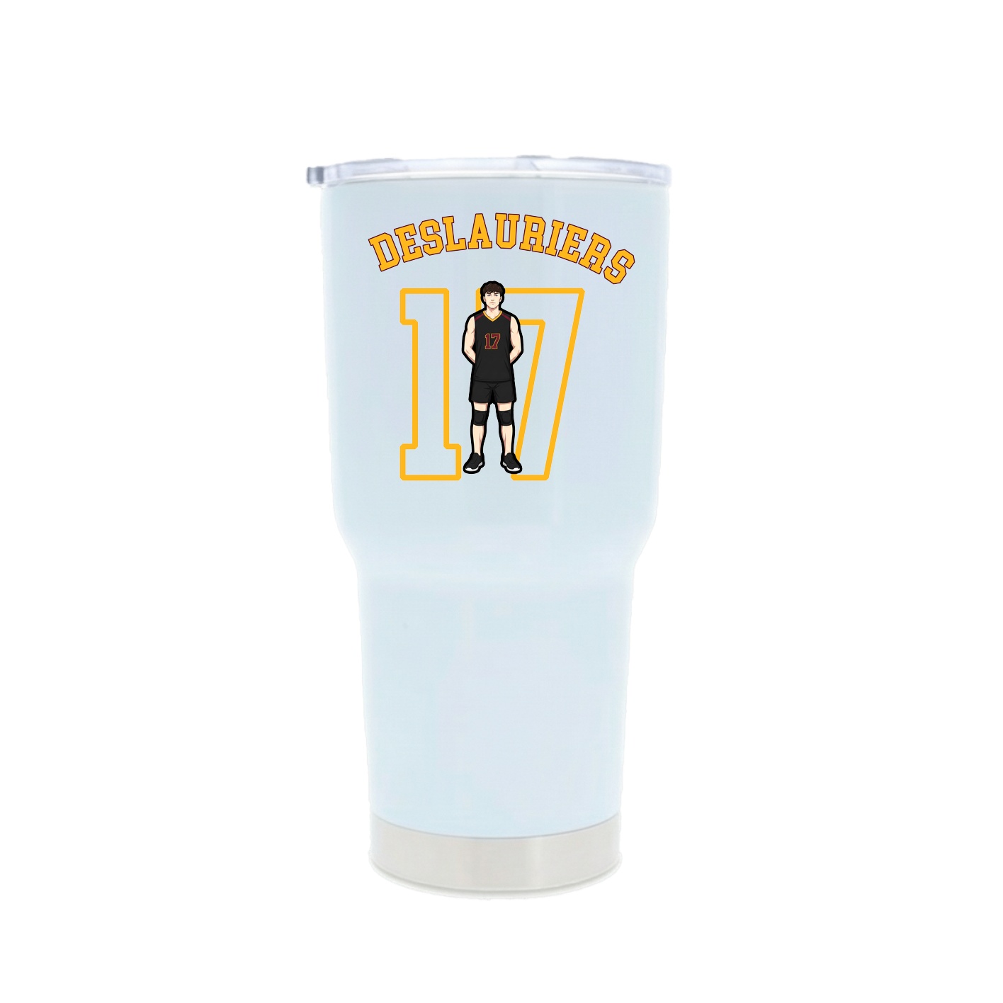 30oz Stainless Steel Tumbler — Shirsey Arch in White