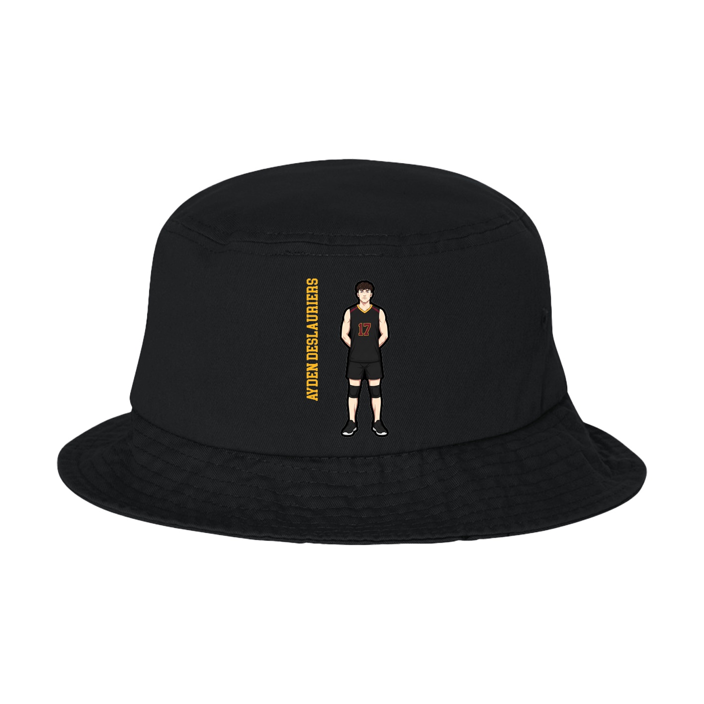 Bucket Cap — Name Vertical in Black