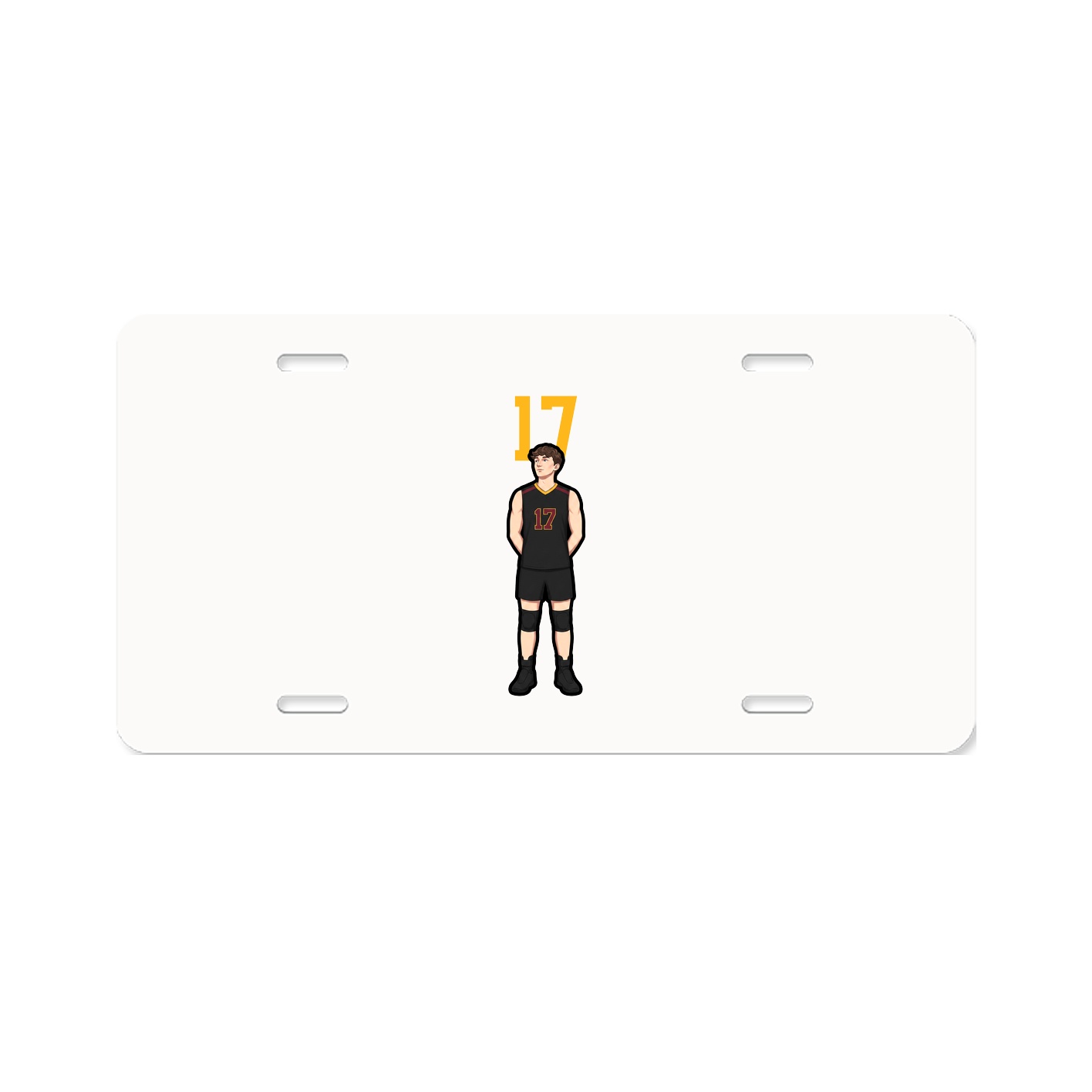 License Plate — Number Top in Classic