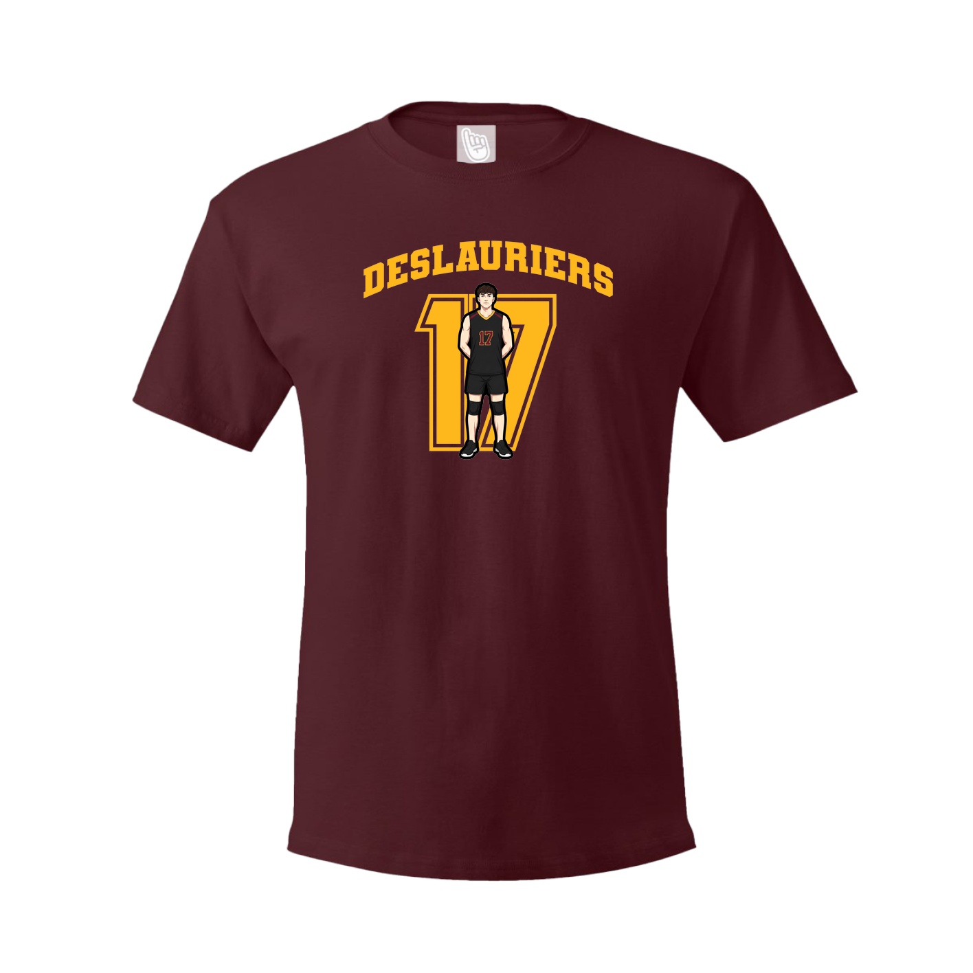 Tee — Number in Maroon