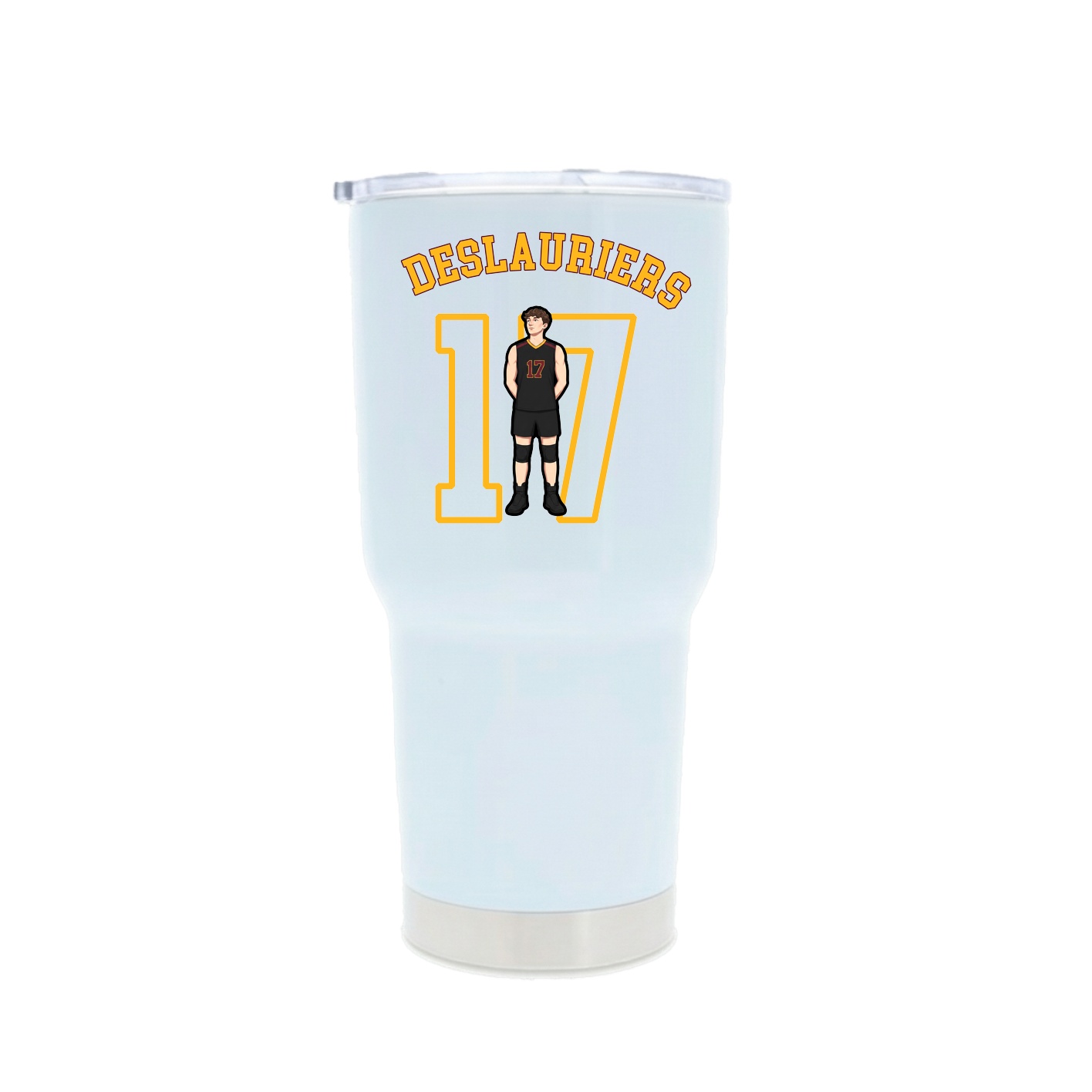 30oz Stainless Steel Tumbler — Shirsey Arch in White