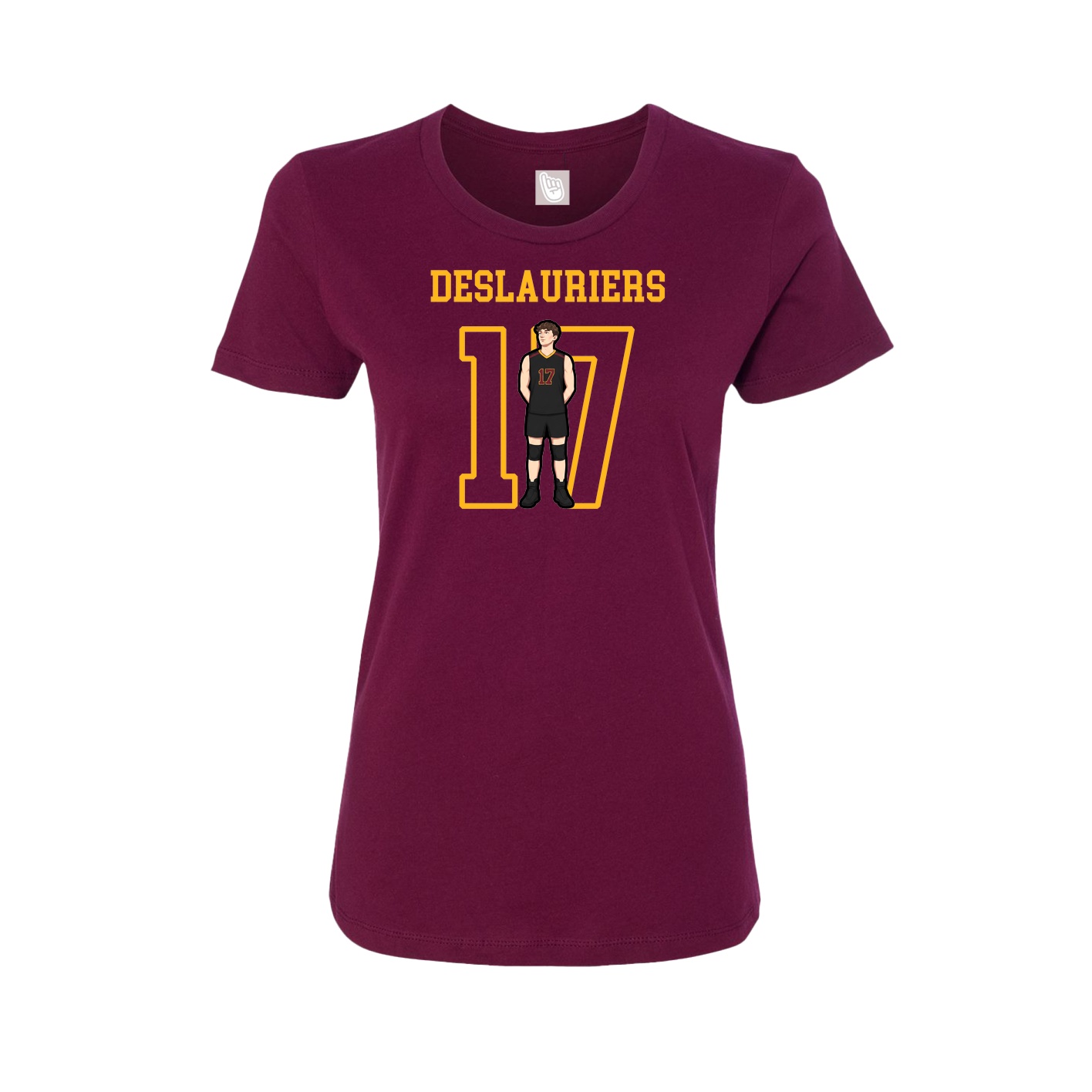 Fitted Women's Tee — Shirsey in Maroon