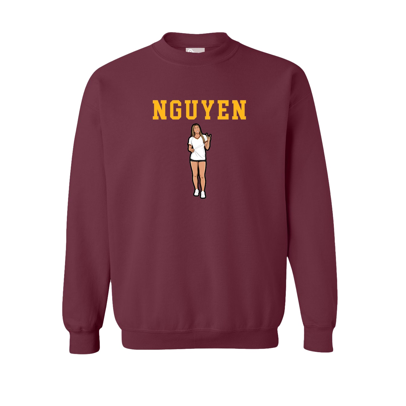 Fleece Crew — Shirsey in Maroon