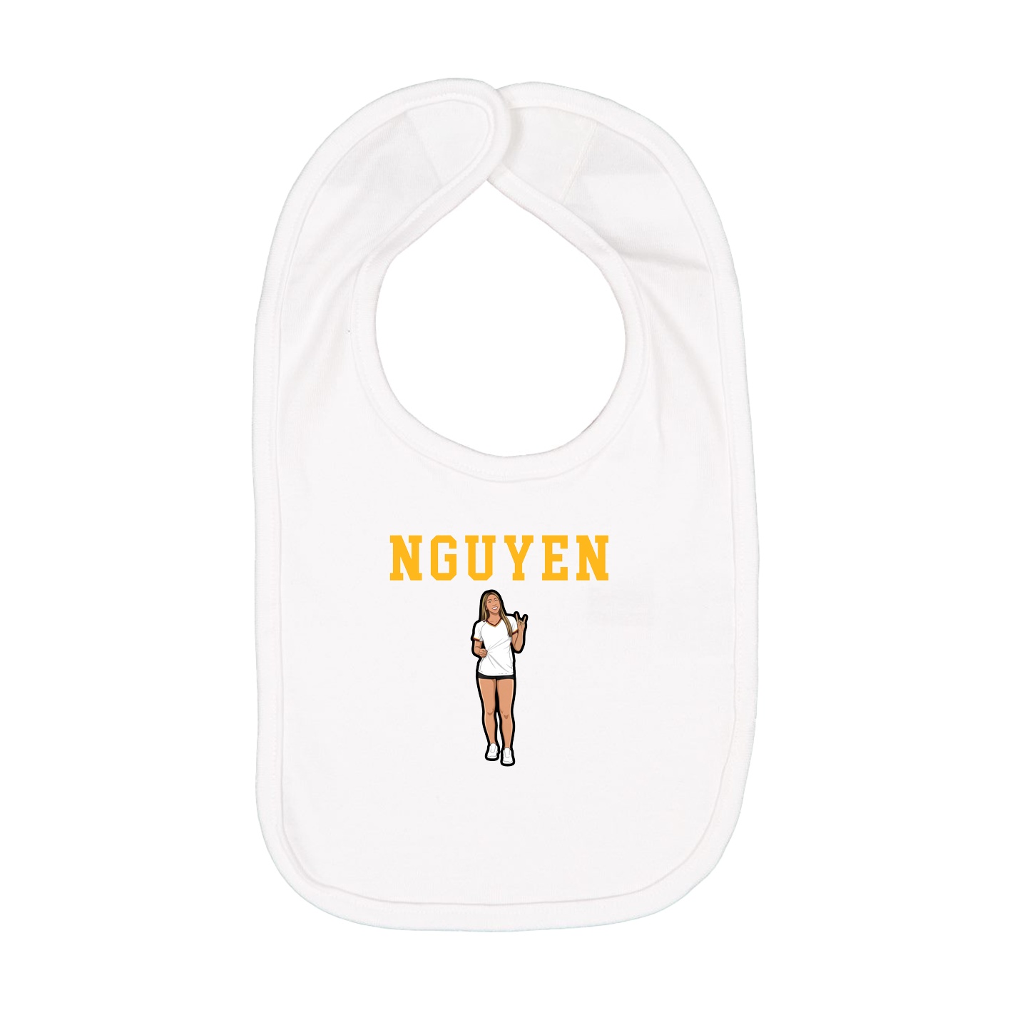 Infant Bib — Shirsey in White