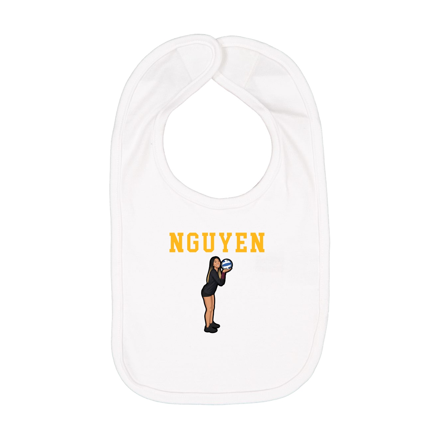 Infant Bib — Shirsey in White