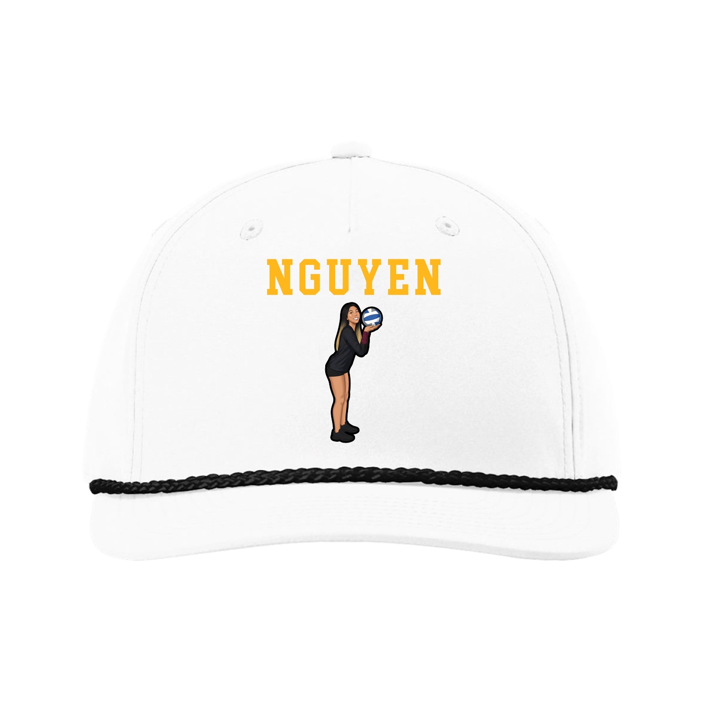 Five-Panel Classic Rope Cap — Shirsey in White