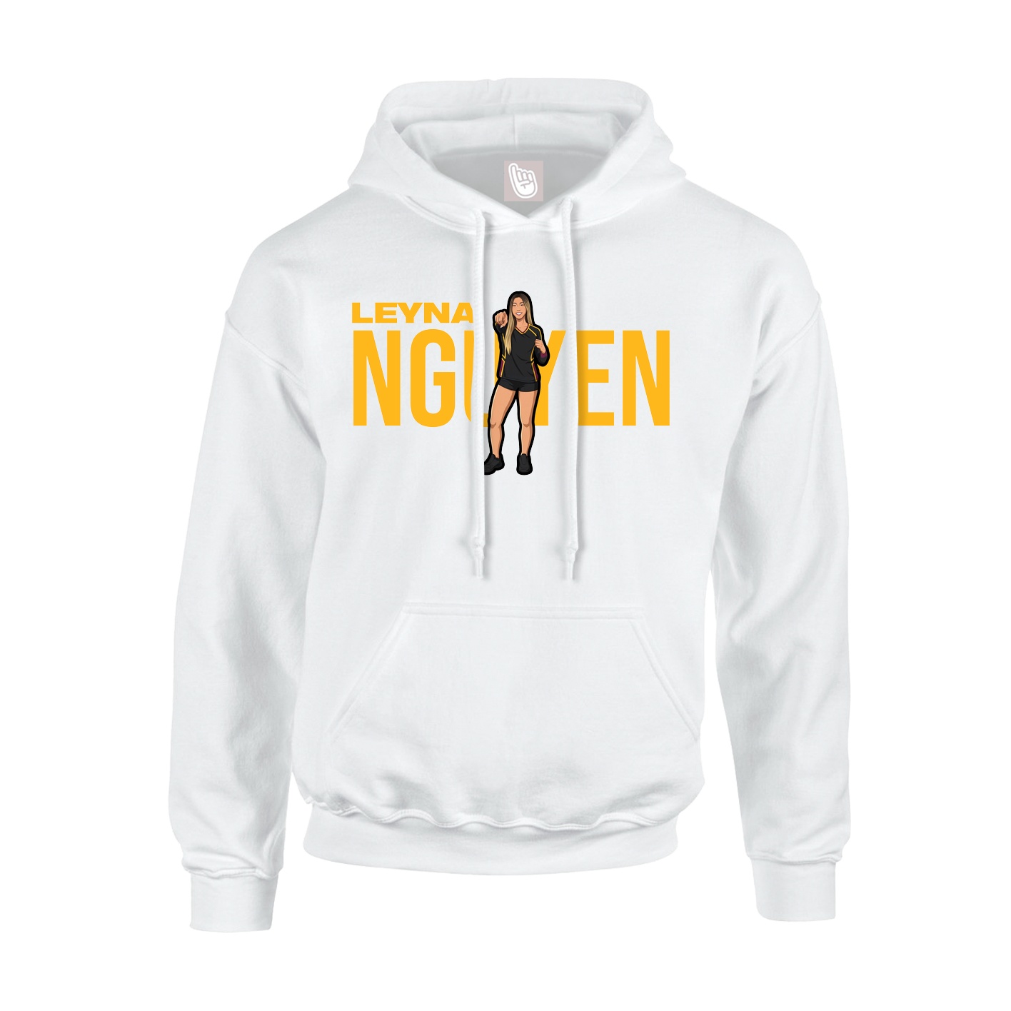 Youth Hoodie — Player Name in White