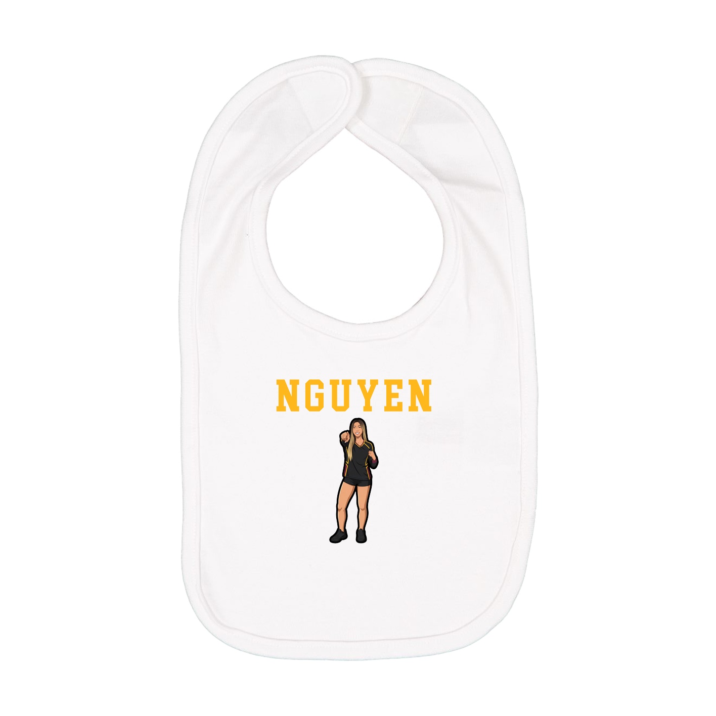 Infant Bib — Shirsey in White