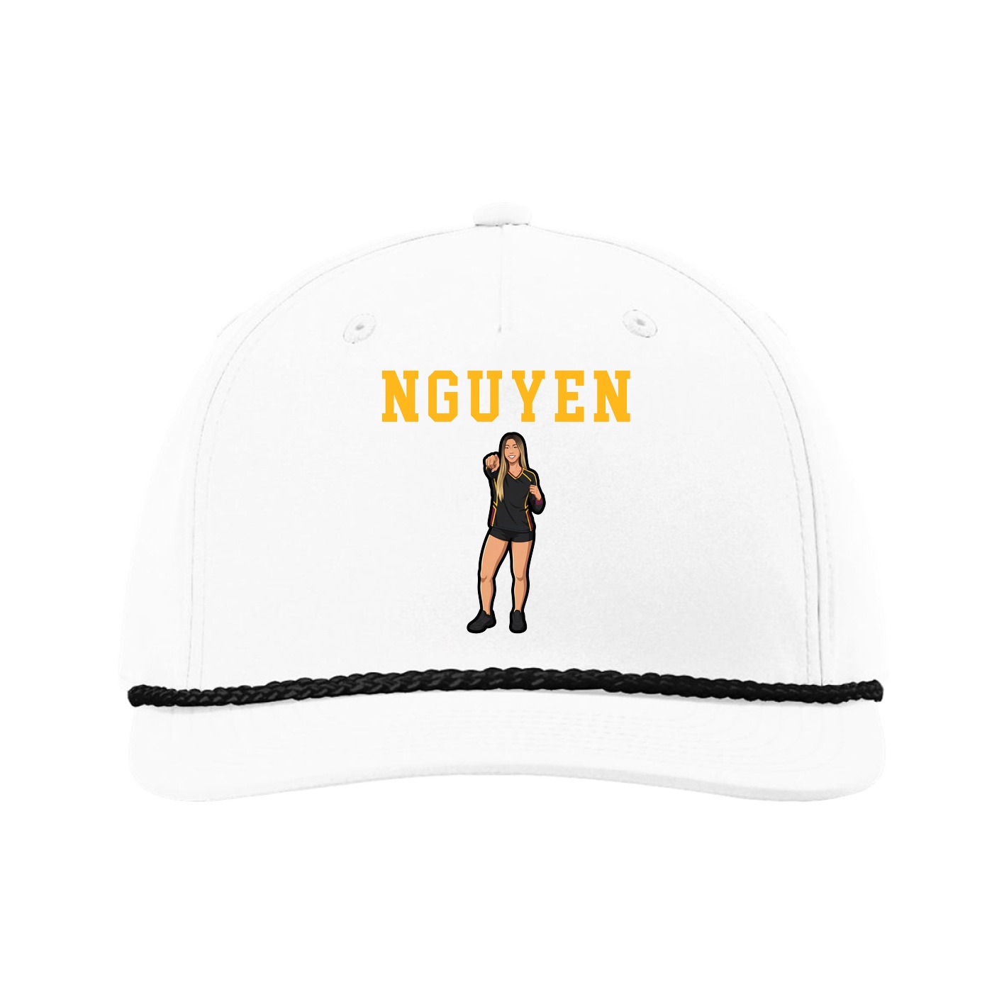 Five-Panel Classic Rope Cap — Shirsey in White