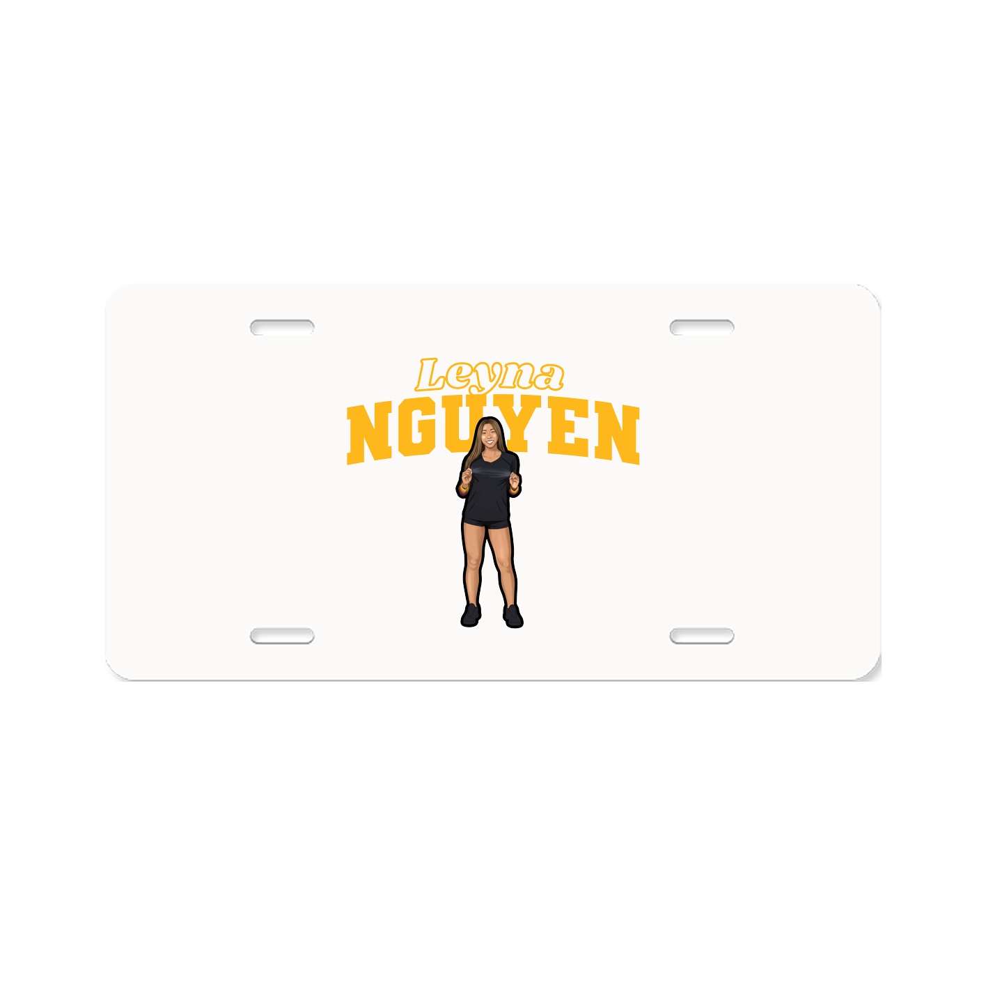 License Plate — Name Arch in Classic