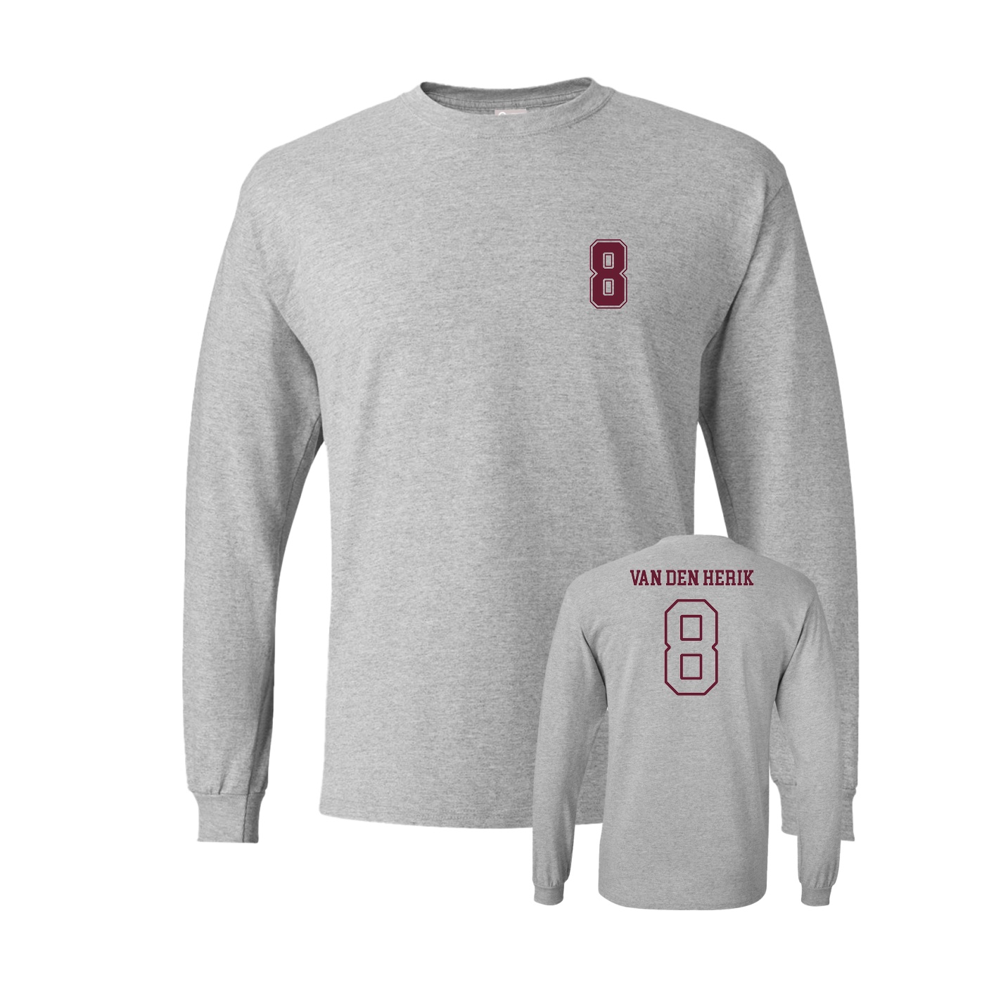Long Sleeve Tee — Chest Back in Grey
