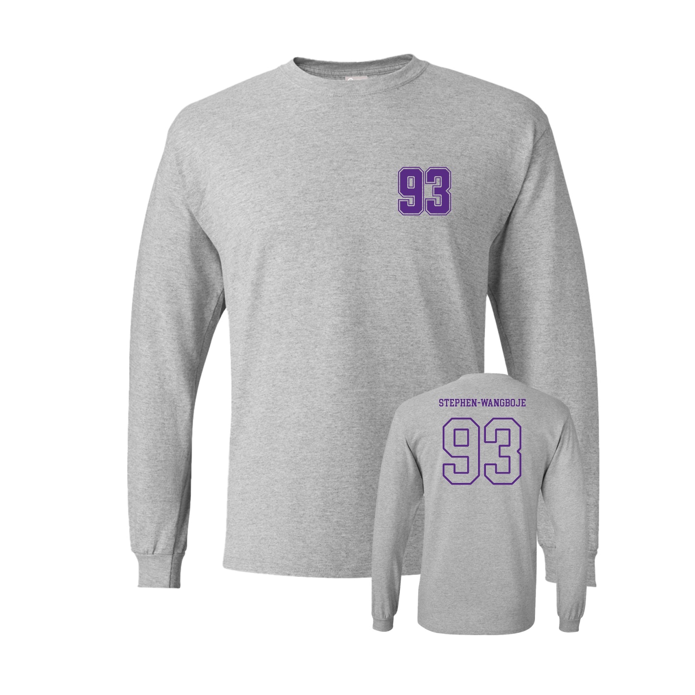 Long Sleeve Tee — Chest Back in Grey