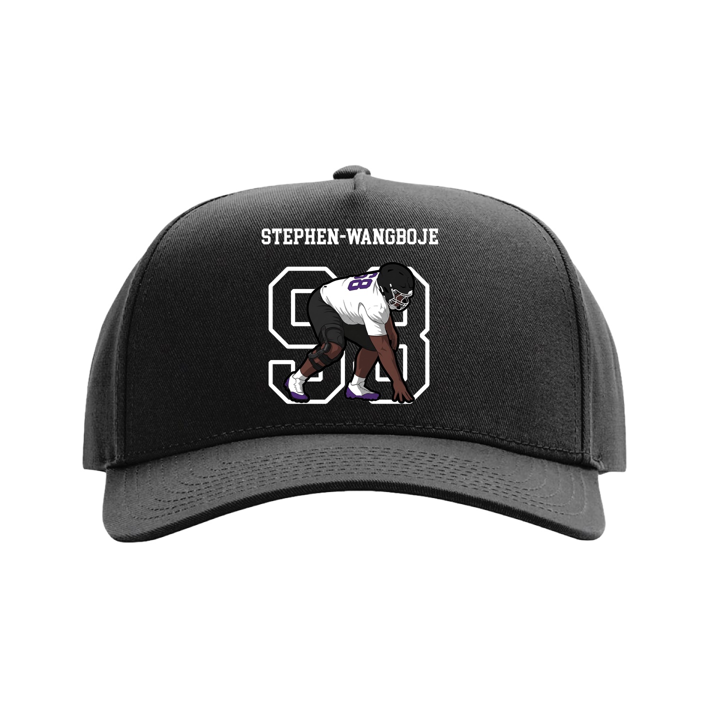 Full Fabric Five-Panel Champ Cap — Shirsey in Black