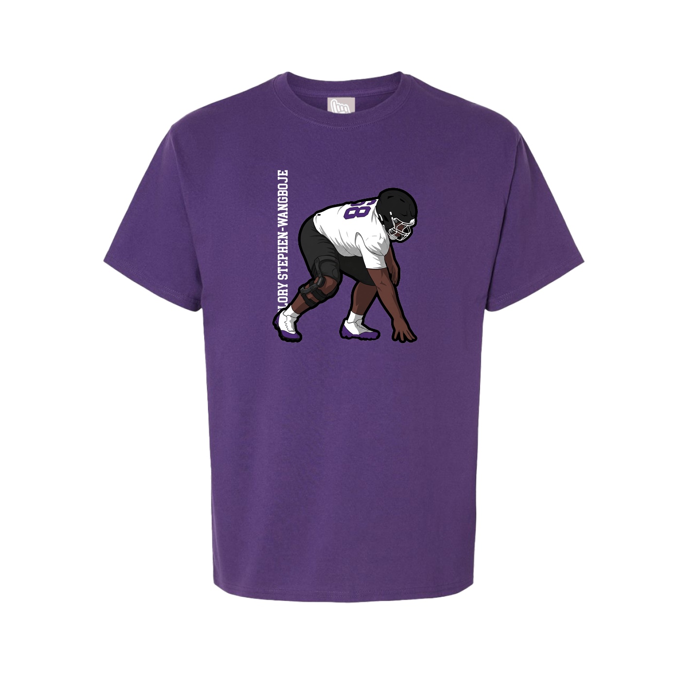 Youth Tee — Name Vertical in Purple